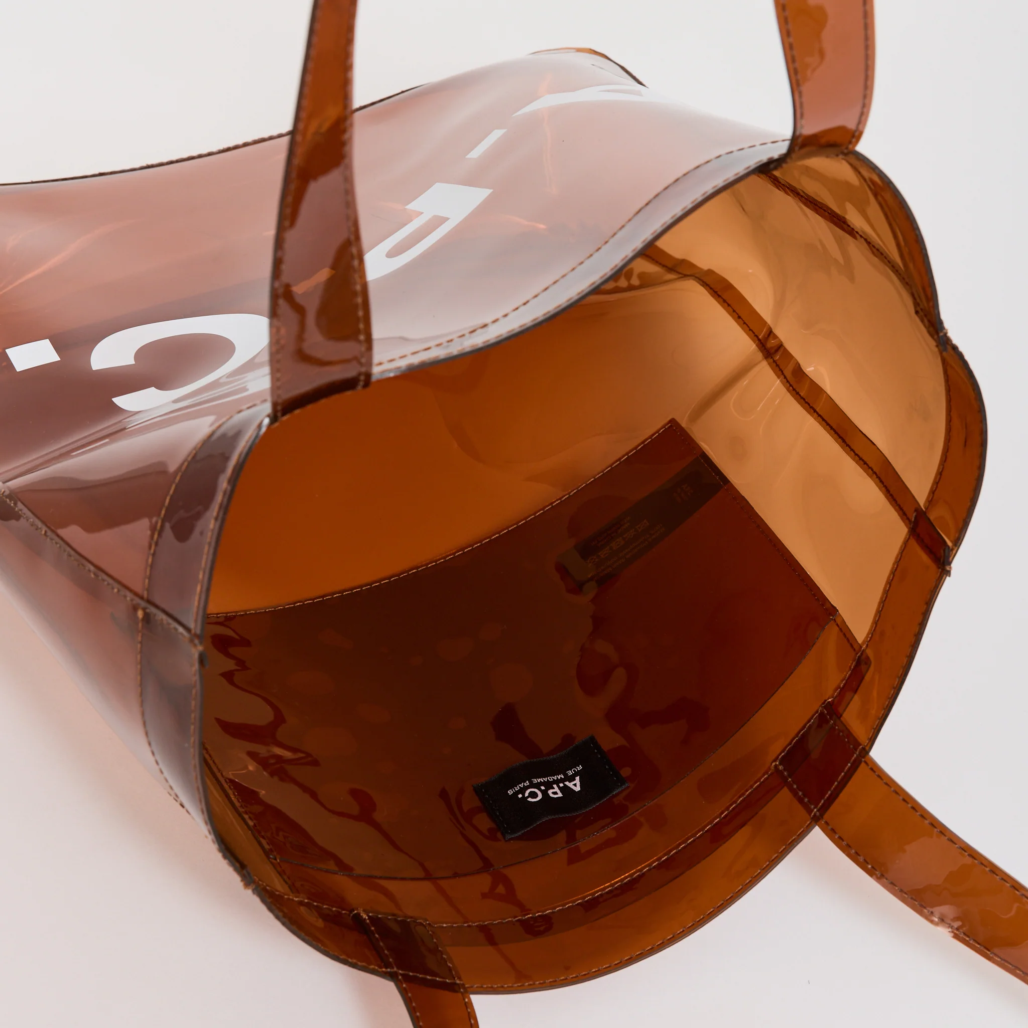 Lou Tote Transparent Dark Brown - Image 4