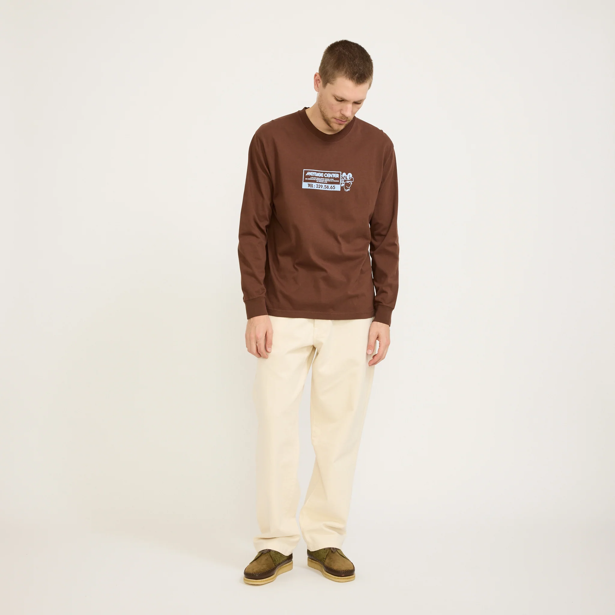 LS Tee Message Choco Brown - Image 3