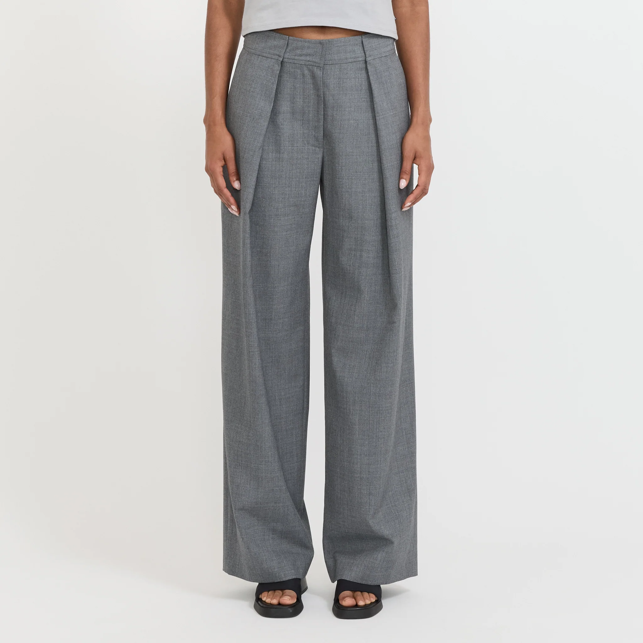 Lulu Trousers Grey Melange
