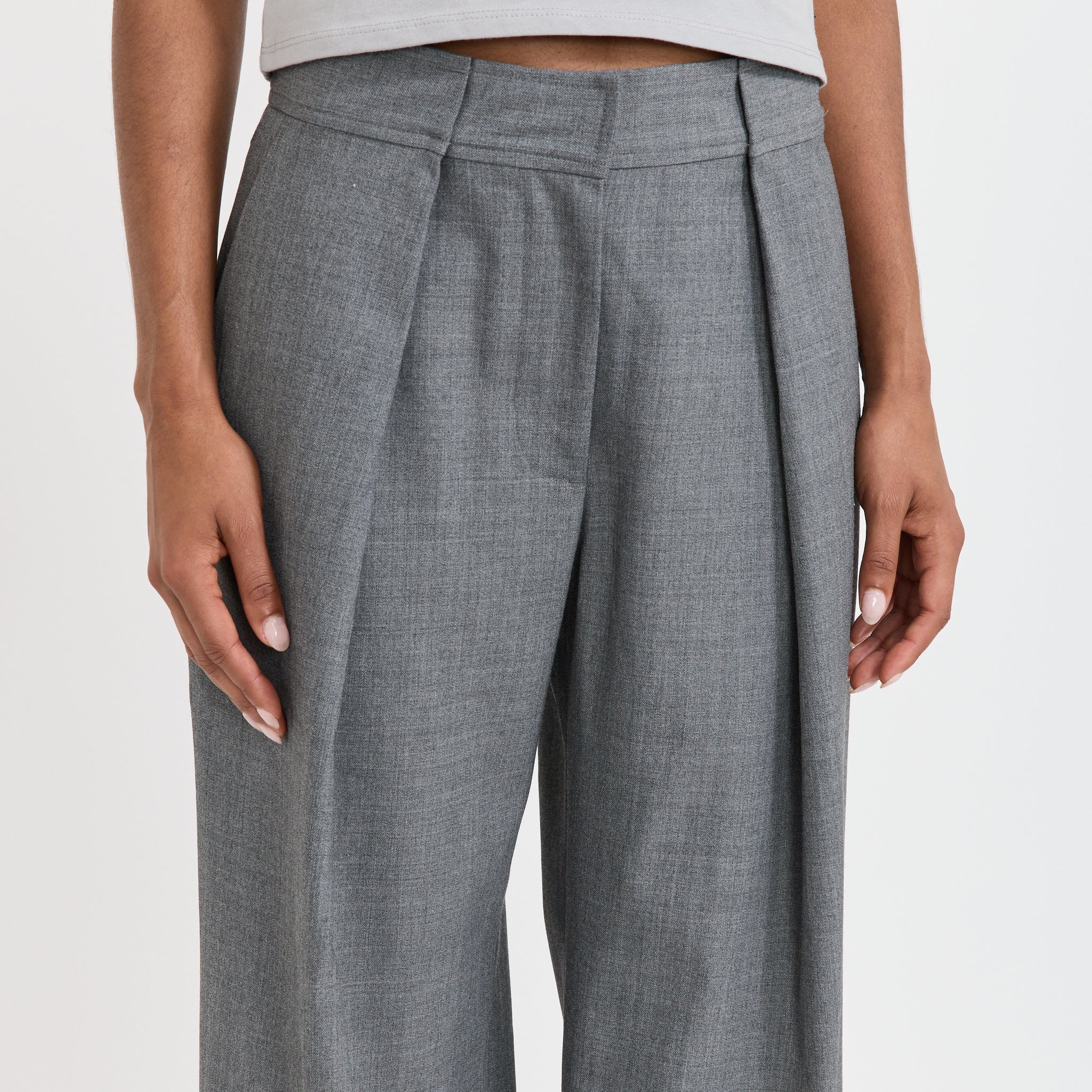 Lulu Trousers Grey Melange - Image 5