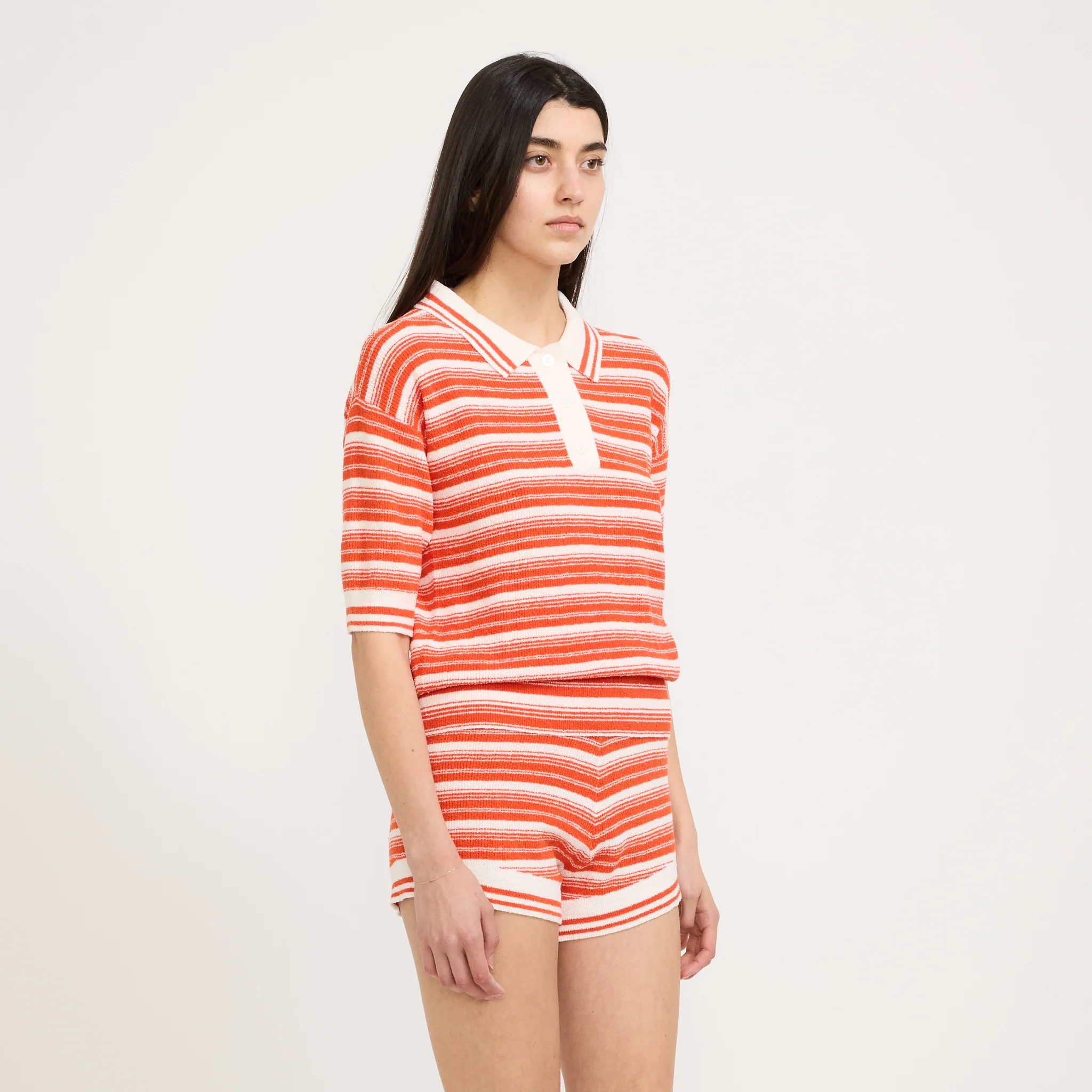 Luna Striped Polo Solar/White - Image 3
