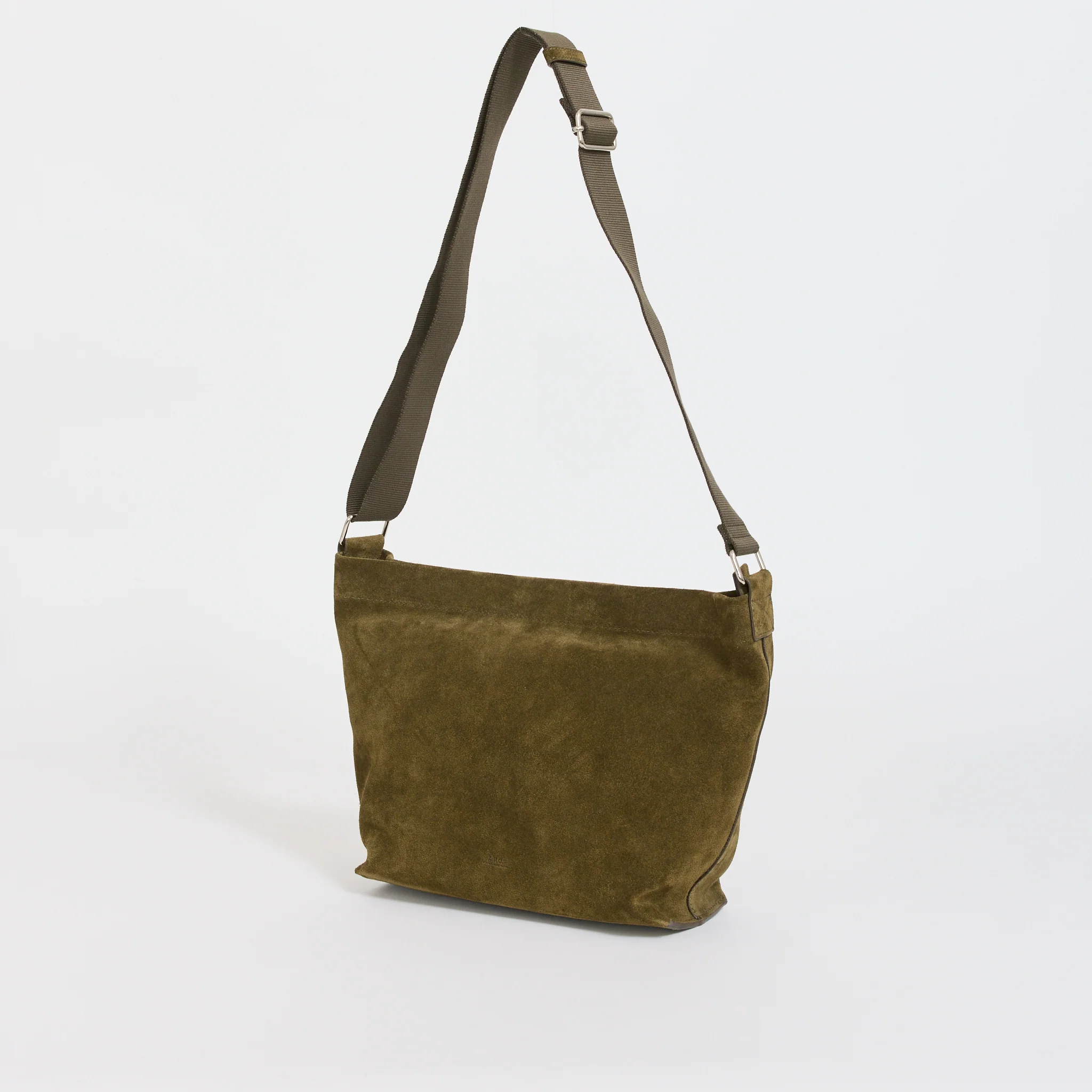 Maiko Satchel Dark Khaki Suede - Image 2
