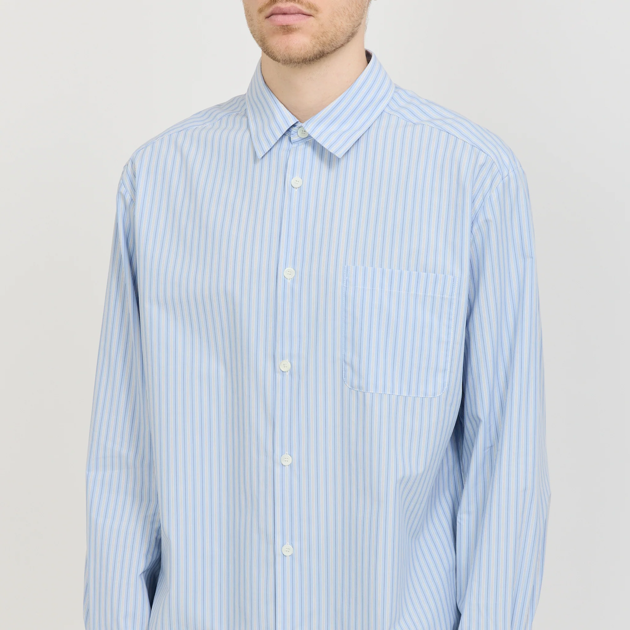 Malo Shirt Light Blue Stripe - Image 5
