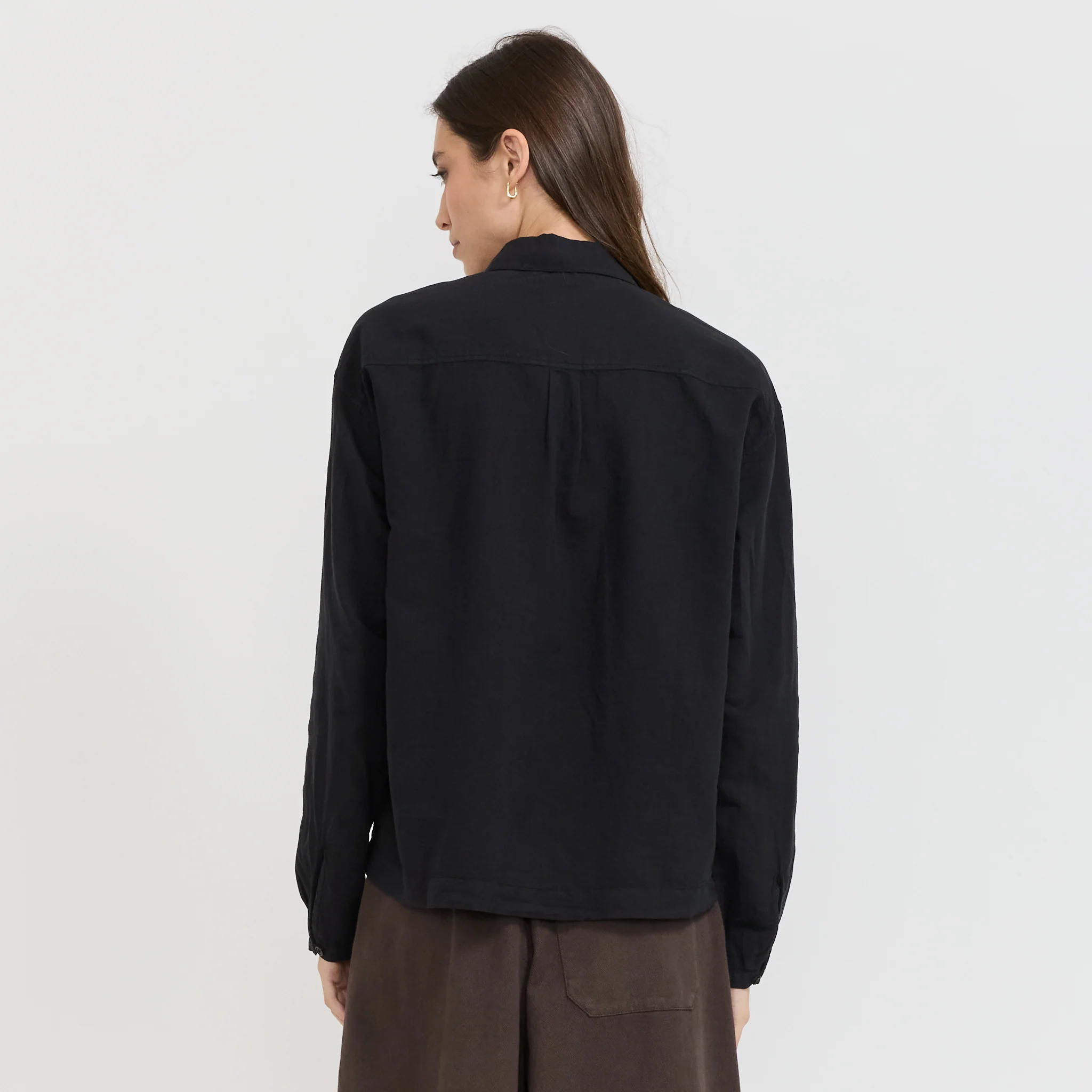 Marianne Shirt Black Linen - Image 4