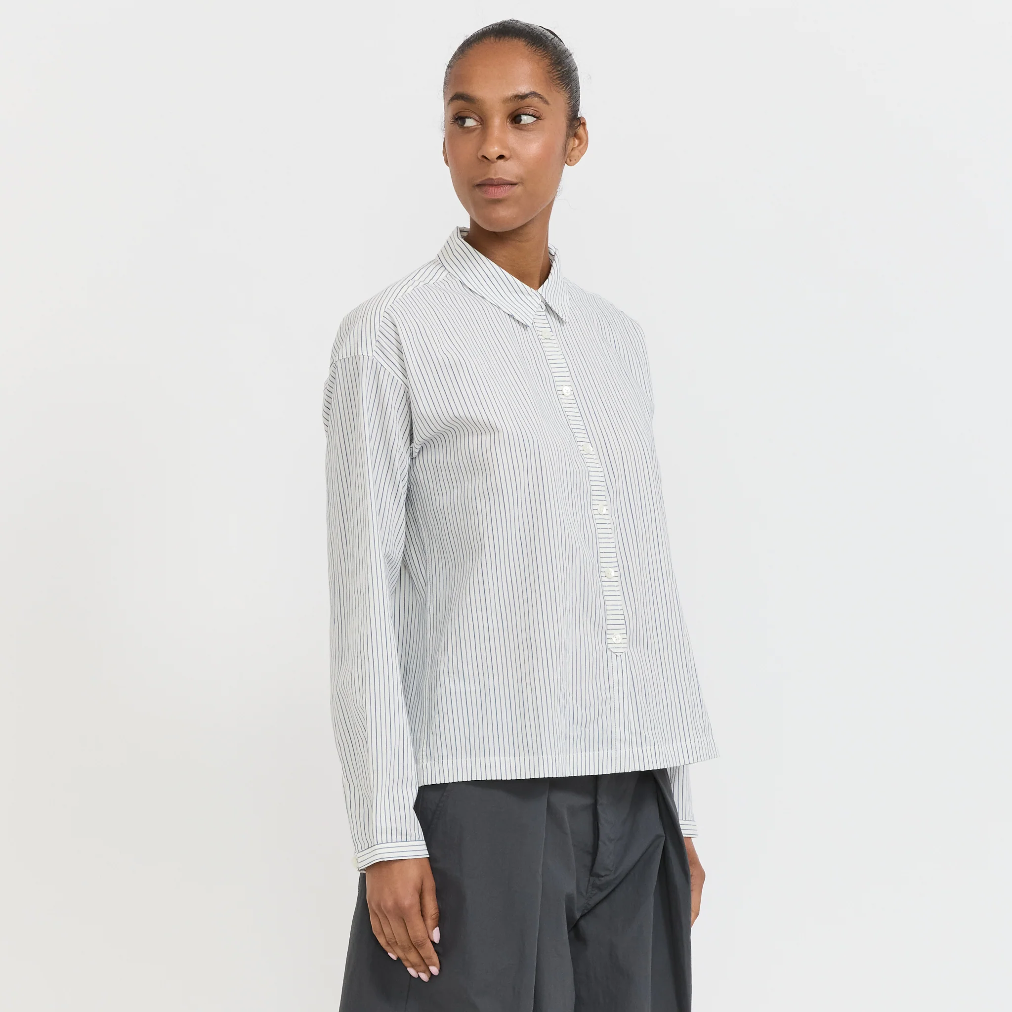 Marianne Shirt Natural/Navy - Image 3