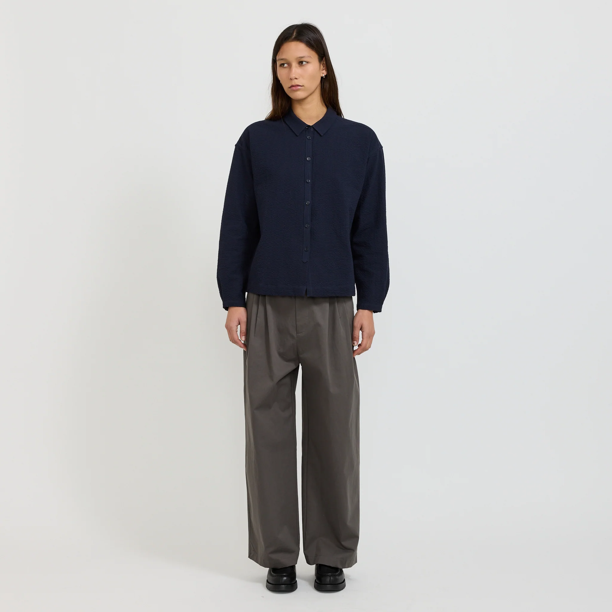 Marianne Shirt Navy - Image 4