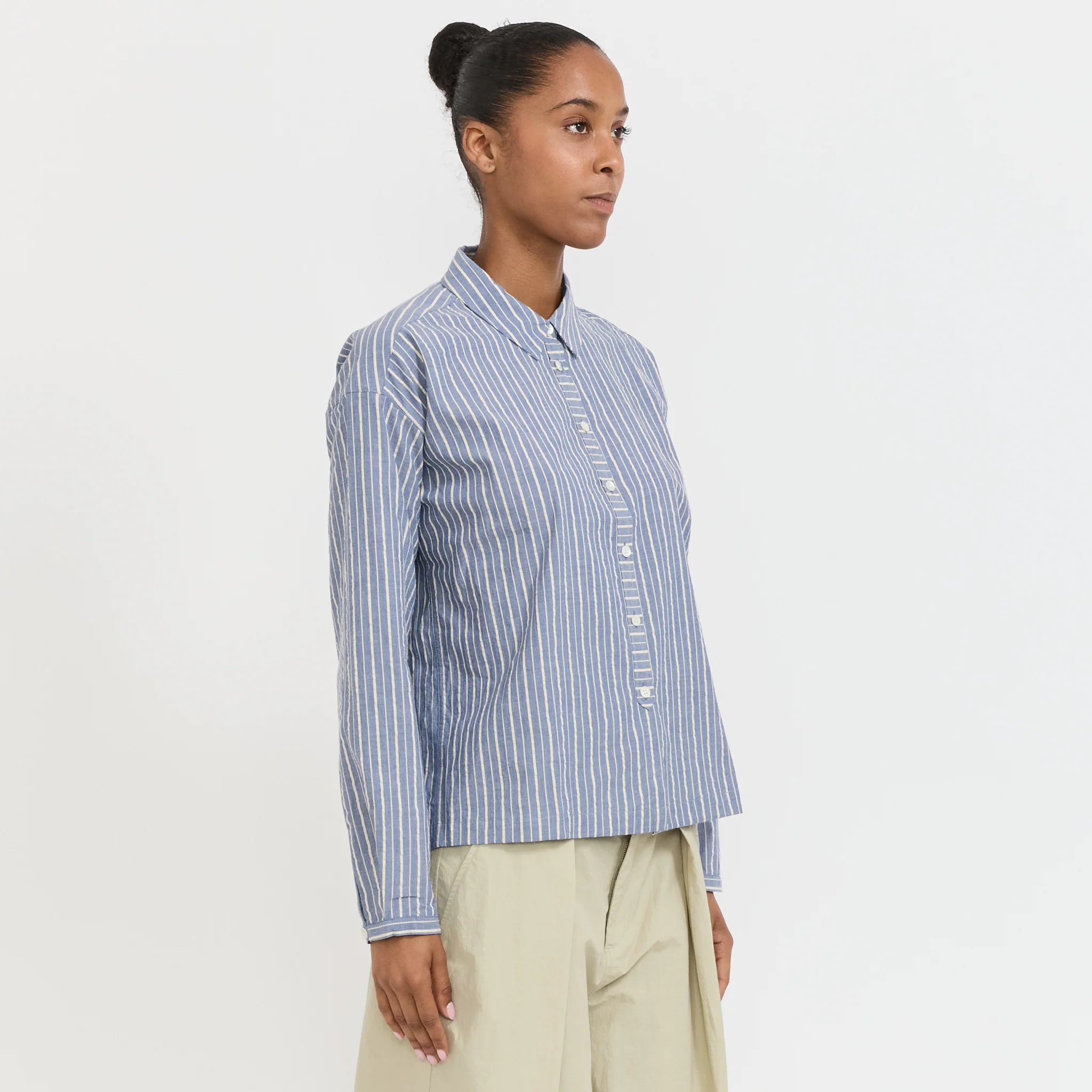 Marianne Shirt Navy/Natural - Image 3