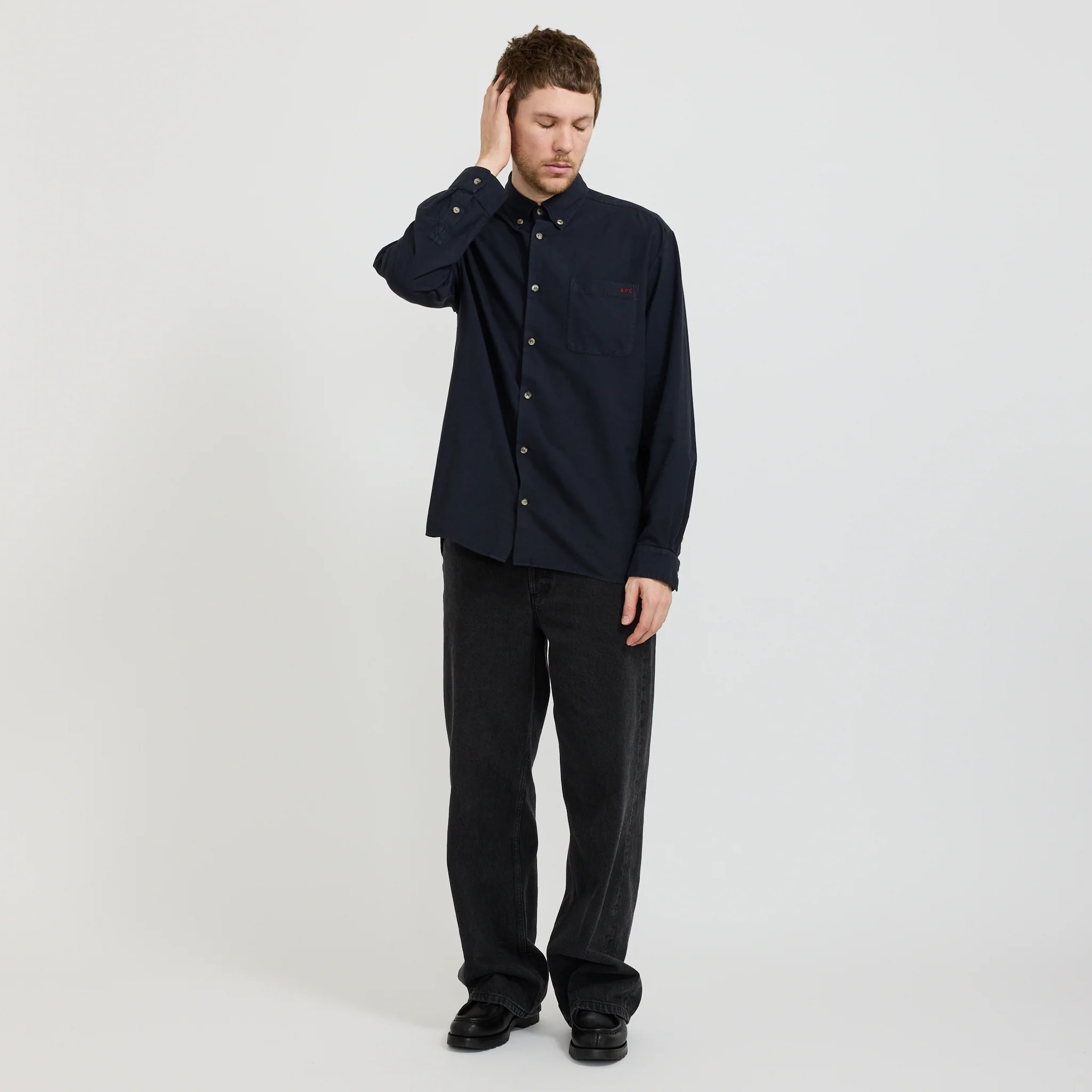 Mateo Logo Shirt Dark Navy - Image 2