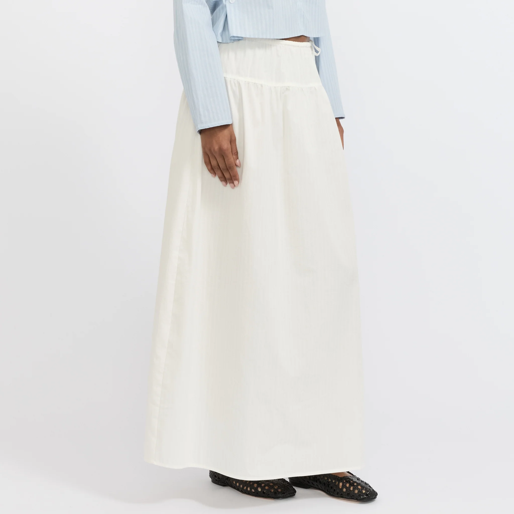 Maxi Skirt White Texture - Image 3