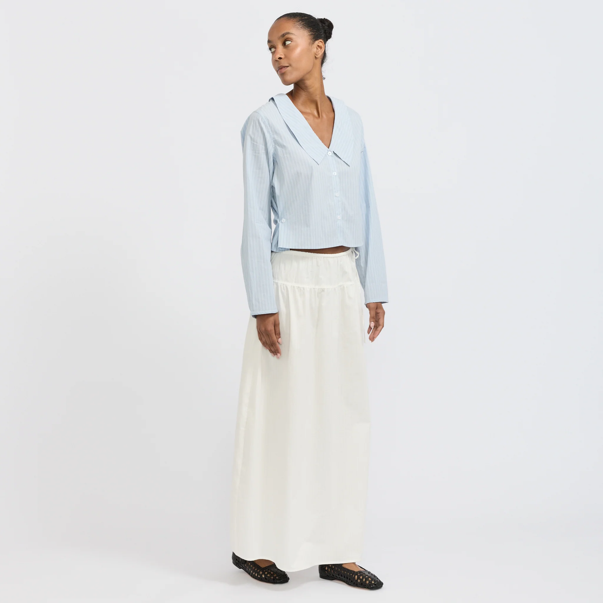 Maxi Skirt White Texture - Image 7