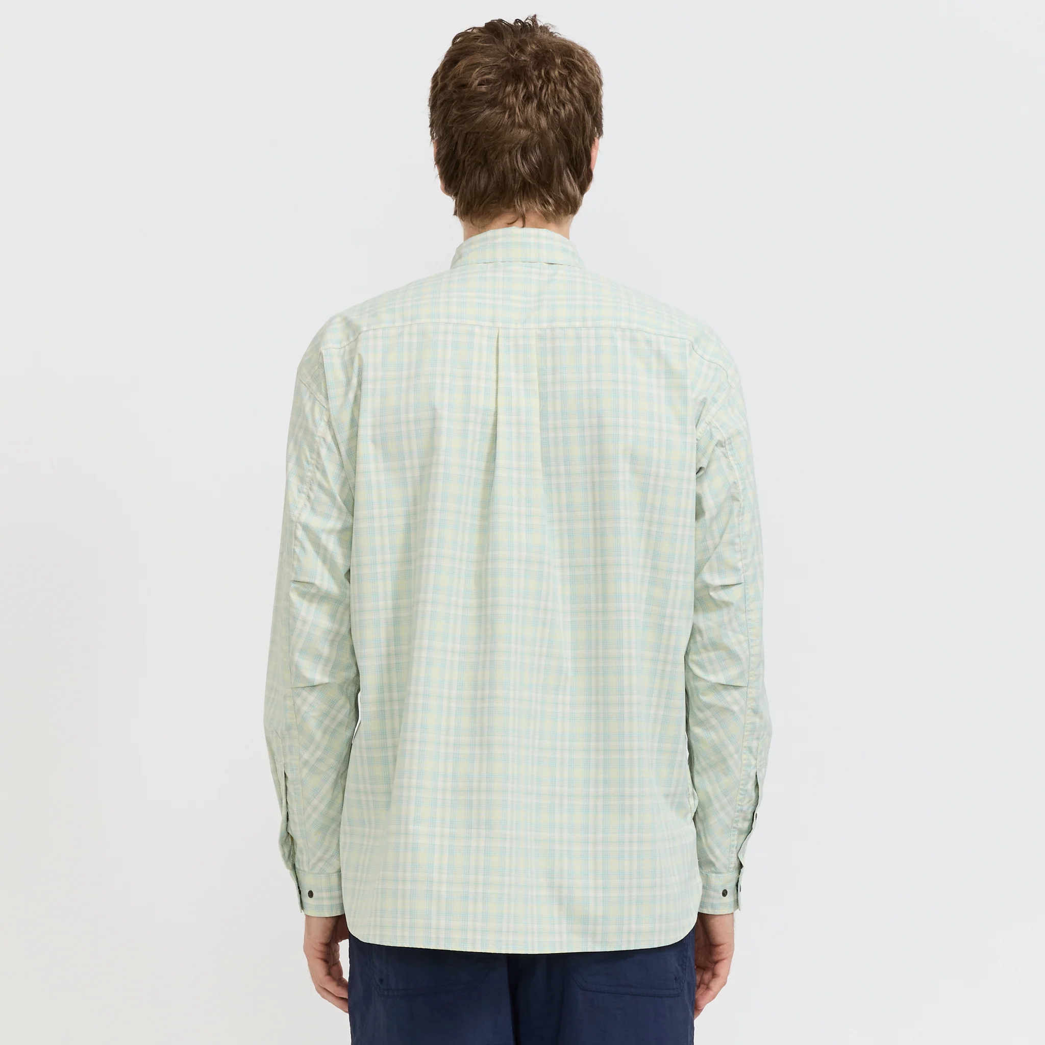 Mini Plaid Camp Shirt Beige - Image 4