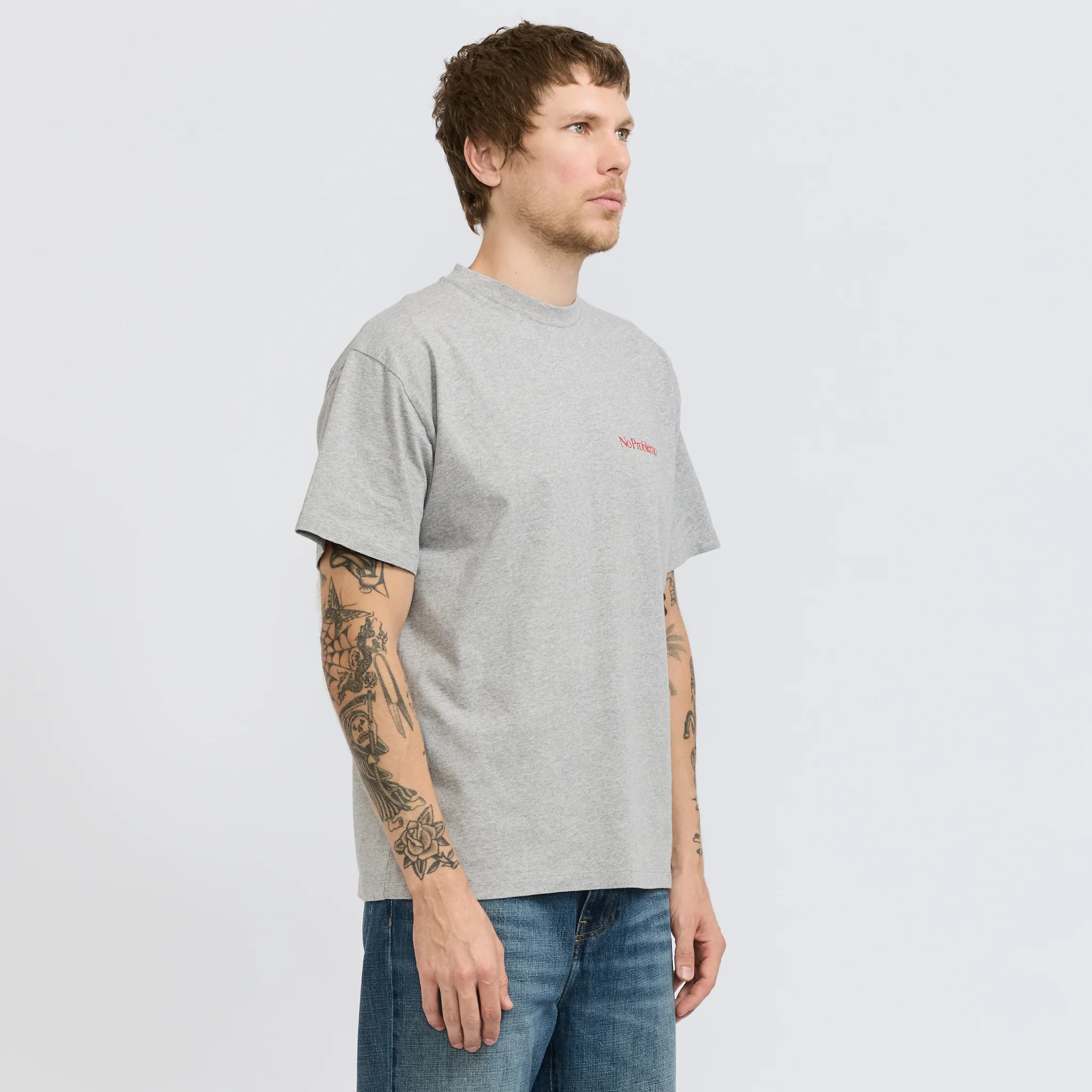 Mini Problemo SS Tee Grey Marle - Image 3