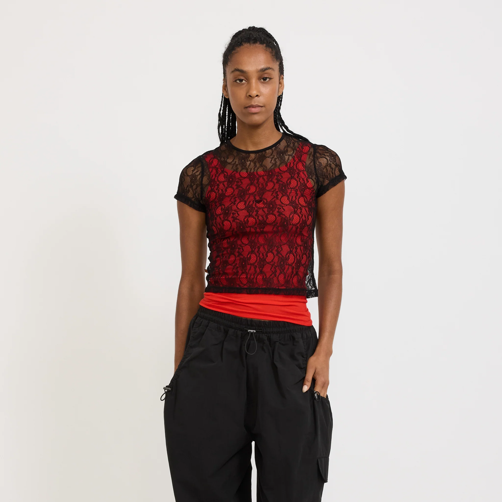 Mini Tee Black Lace