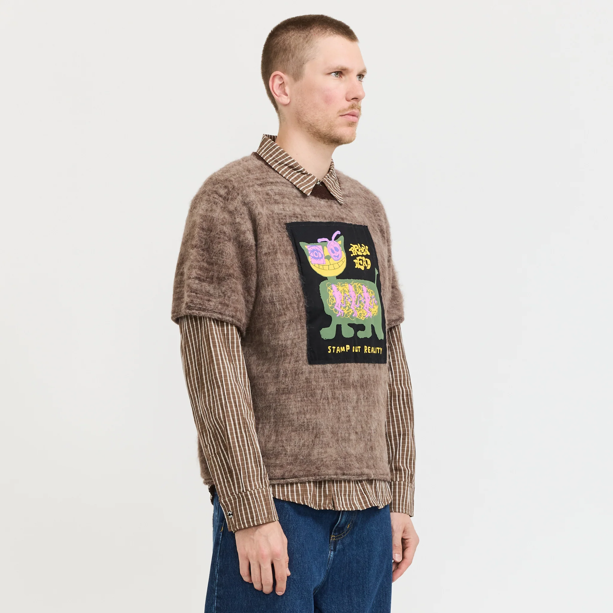 Minzie Short Sleeve Sweater Olive - Image 3