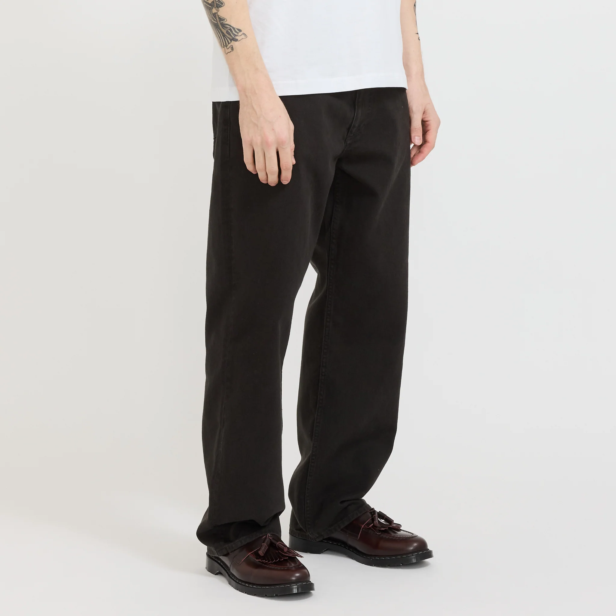 Mogens Relaxed 5 Pocket Heavy Twill Pant Black - Image 3