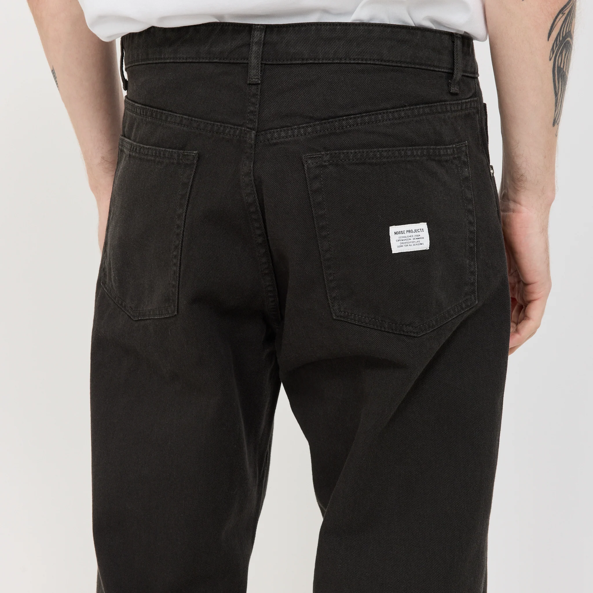 Mogens Relaxed 5 Pocket Heavy Twill Pant Black - Image 6