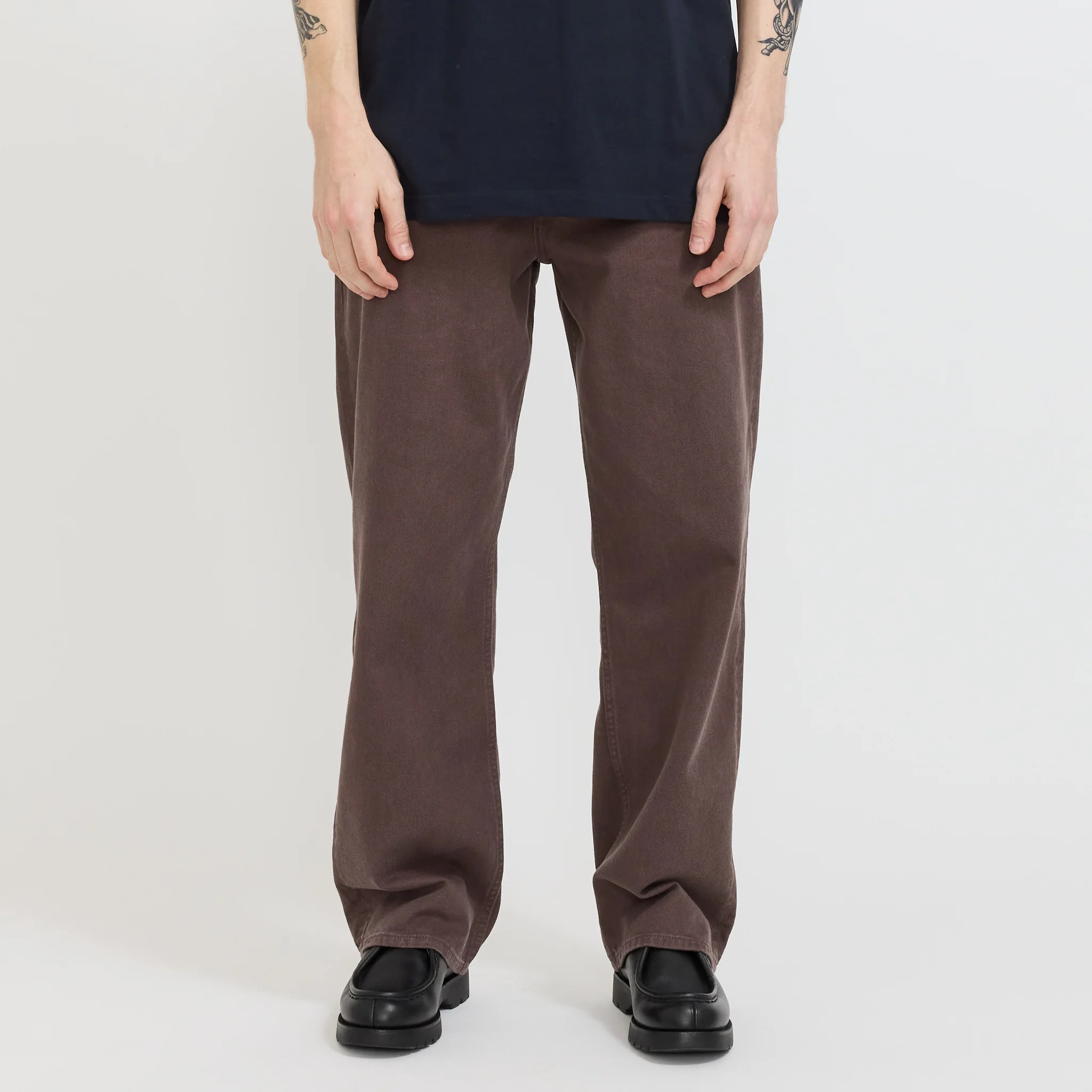 Mogens Relaxed 5 Pocket Heavy Twill Pant Seal Brown - Image 7