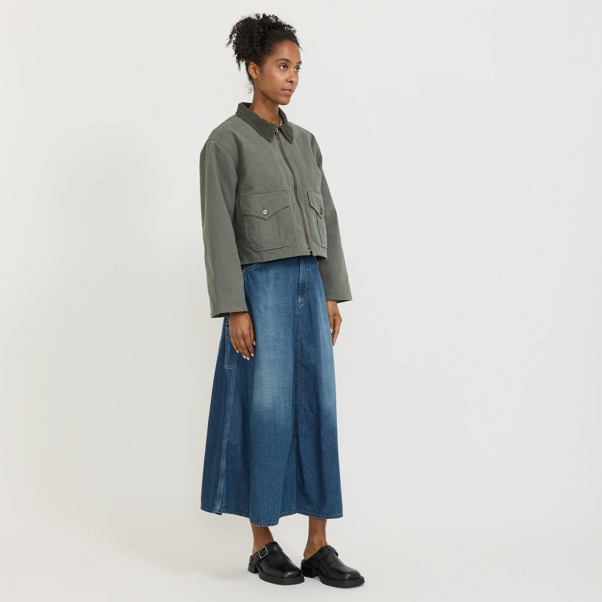 Molly Duck Canvas Jacket Green - Image 2