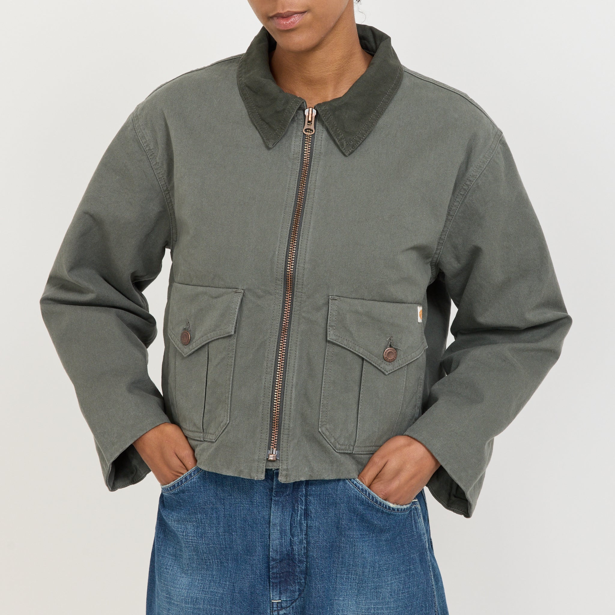 Molly Duck Canvas Jacket Green - Image 5