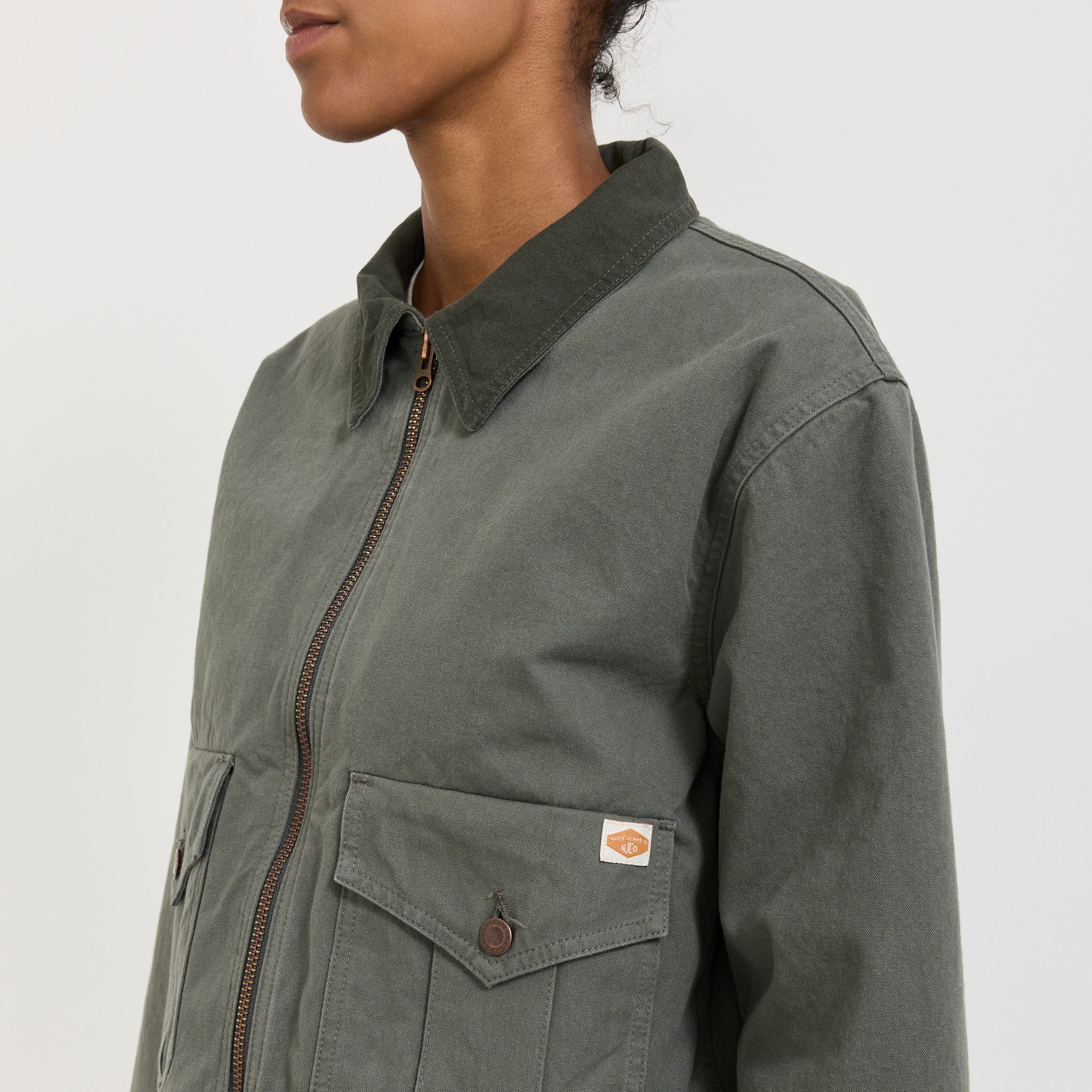 Molly Duck Canvas Jacket Green - Image 6