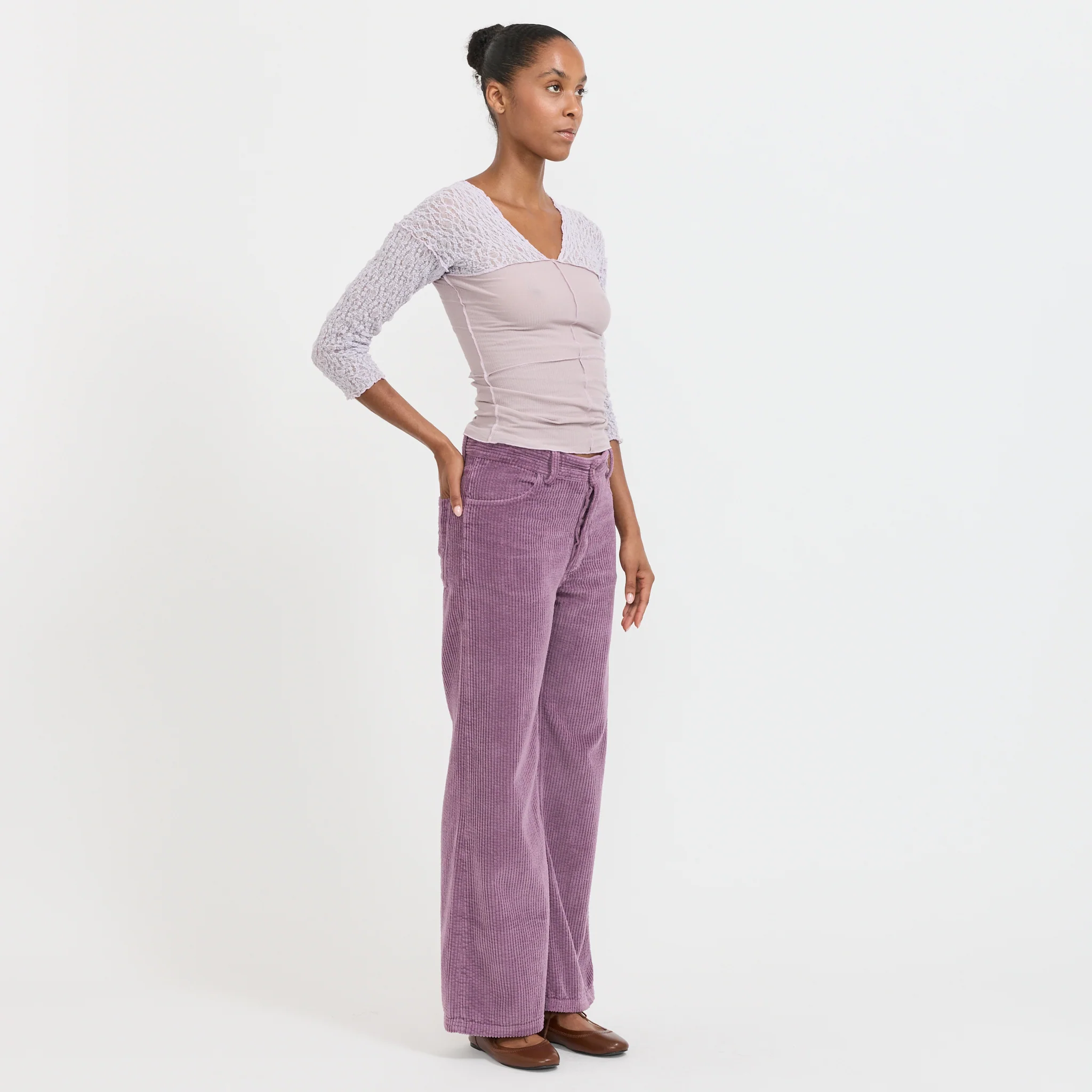 Nehru Long Sleeve Tee Cylin/Verbe Purple - Image 2
