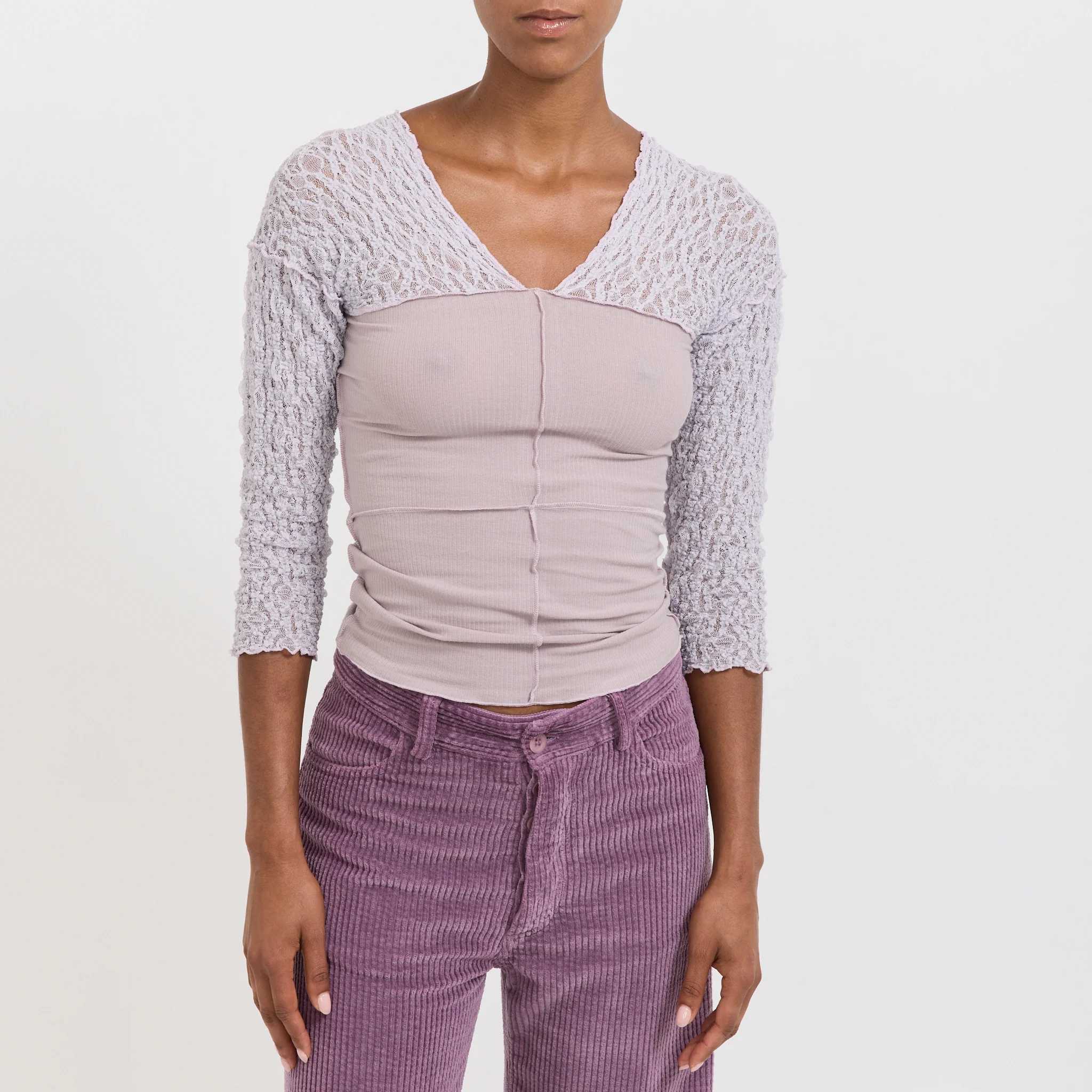 Nehru Long Sleeve Tee Cylin/Verbe Purple - Image 5
