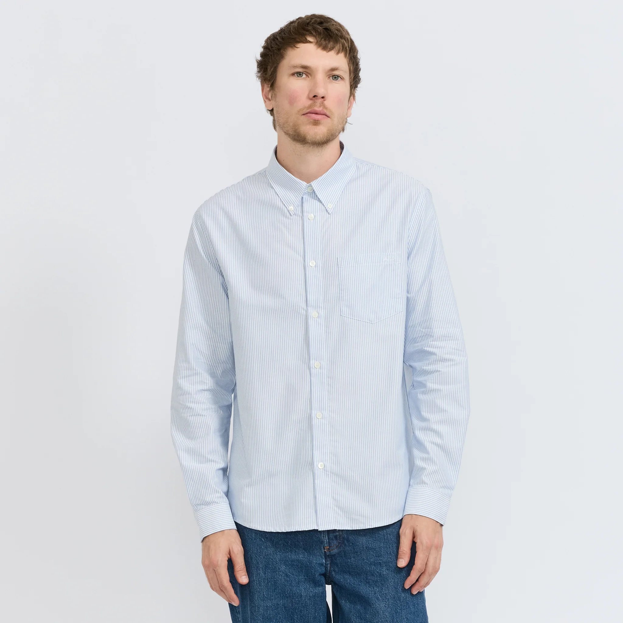 New Greg Shirt Blue Stripe