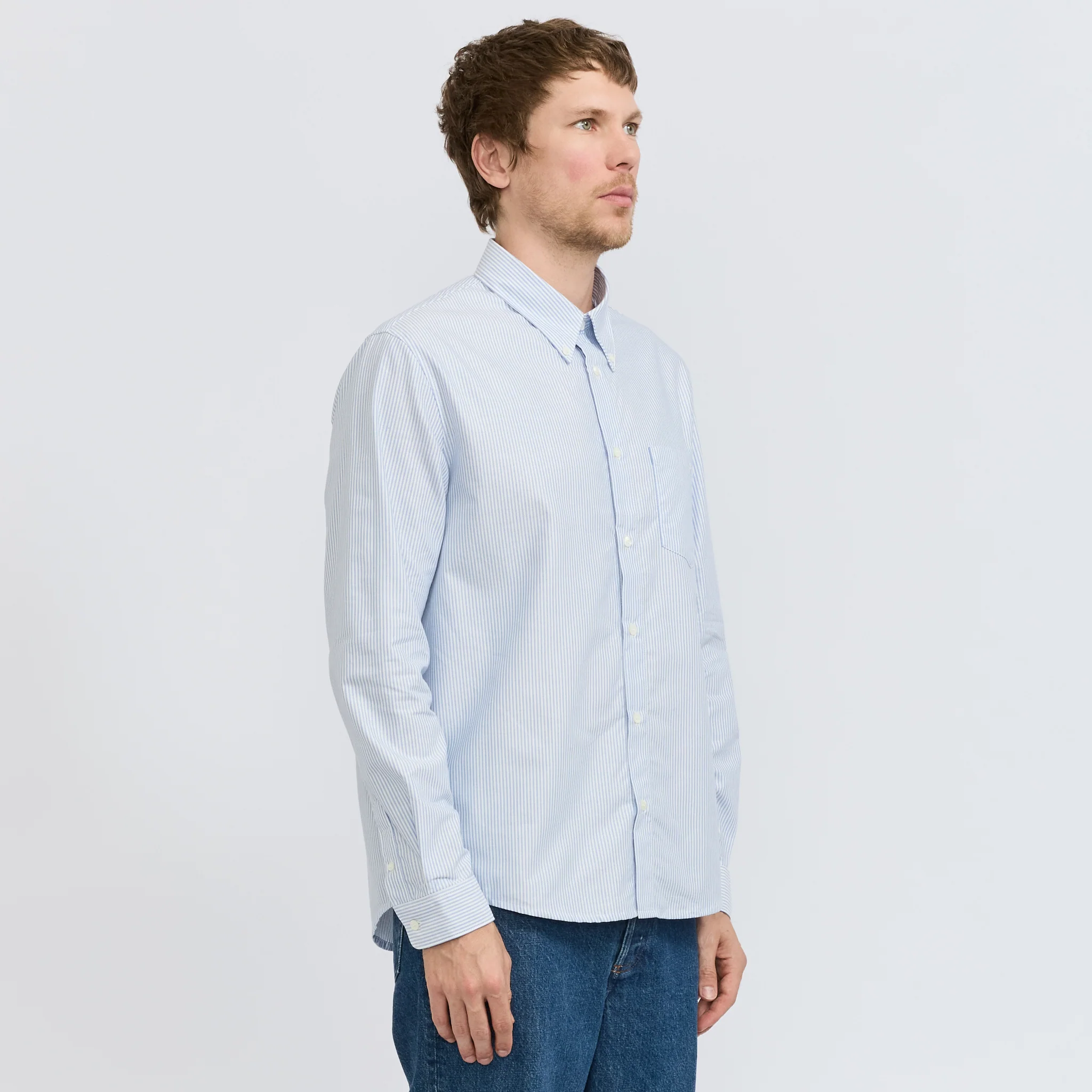 New Greg Shirt Blue Stripe - Image 3