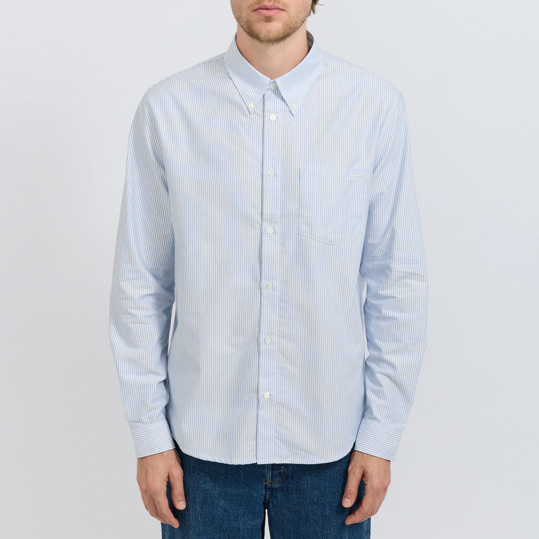New Greg Shirt Blue Stripe - Image 5