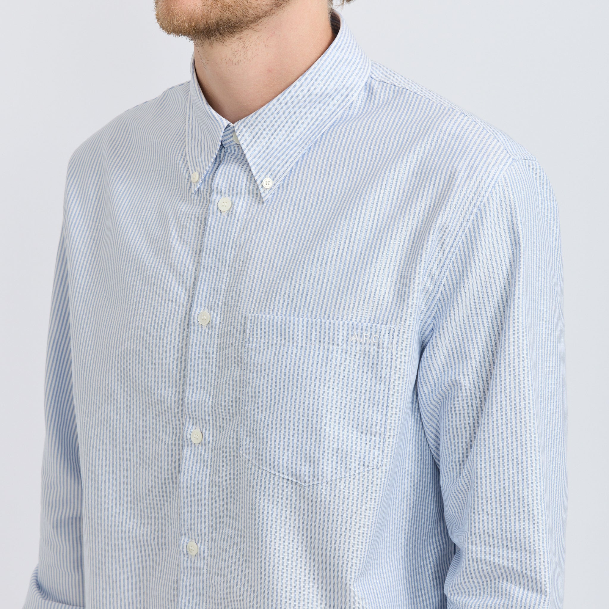 New Greg Shirt Blue Stripe - Image 6