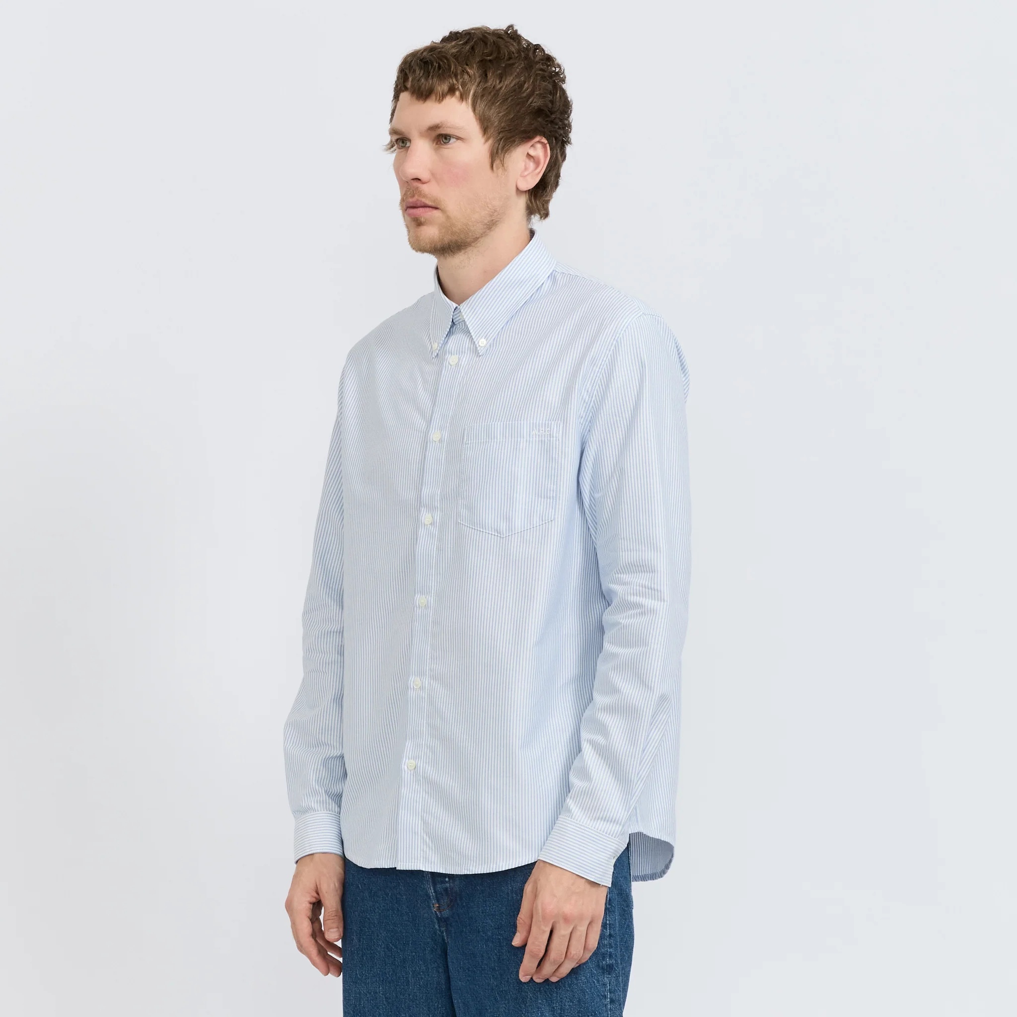 New Greg Shirt Blue Stripe - Image 8