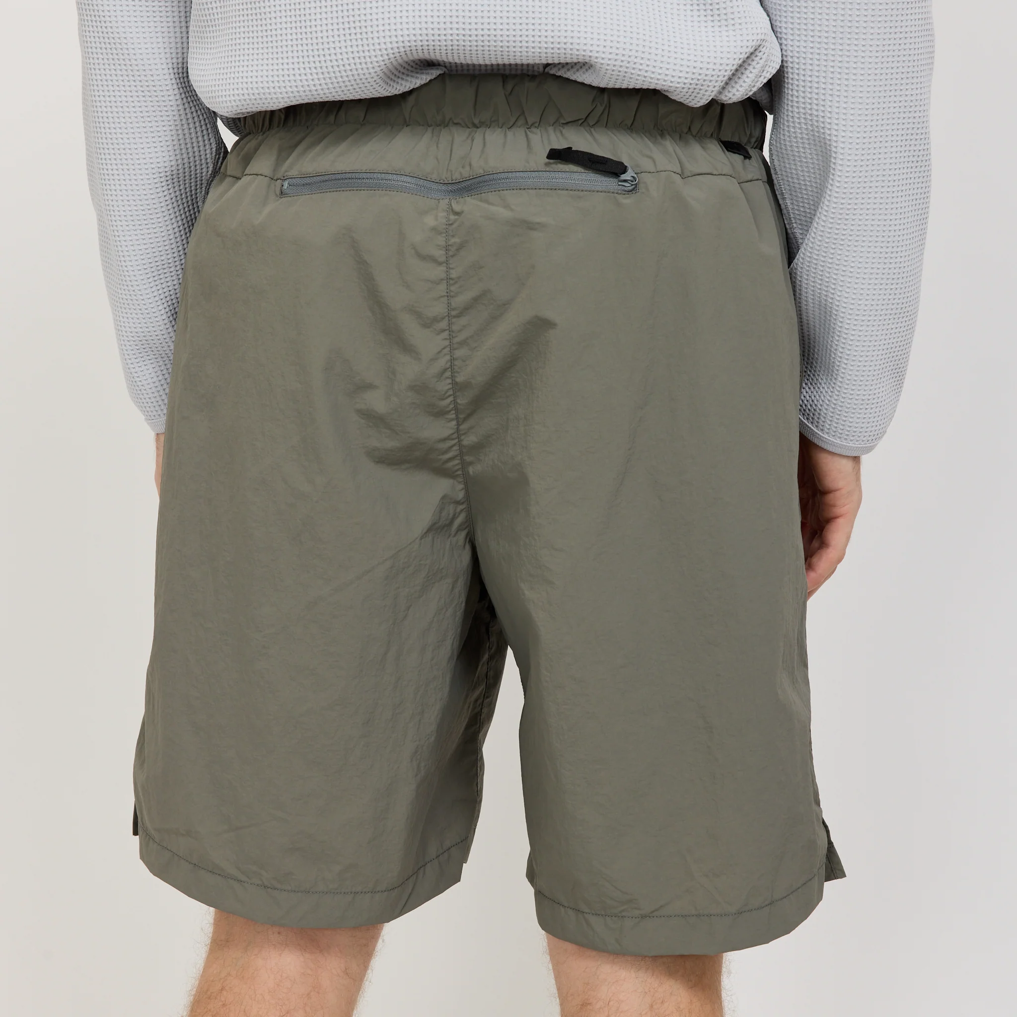 Nylon Tussah 2-Way Shorts Light Olive - Image 6