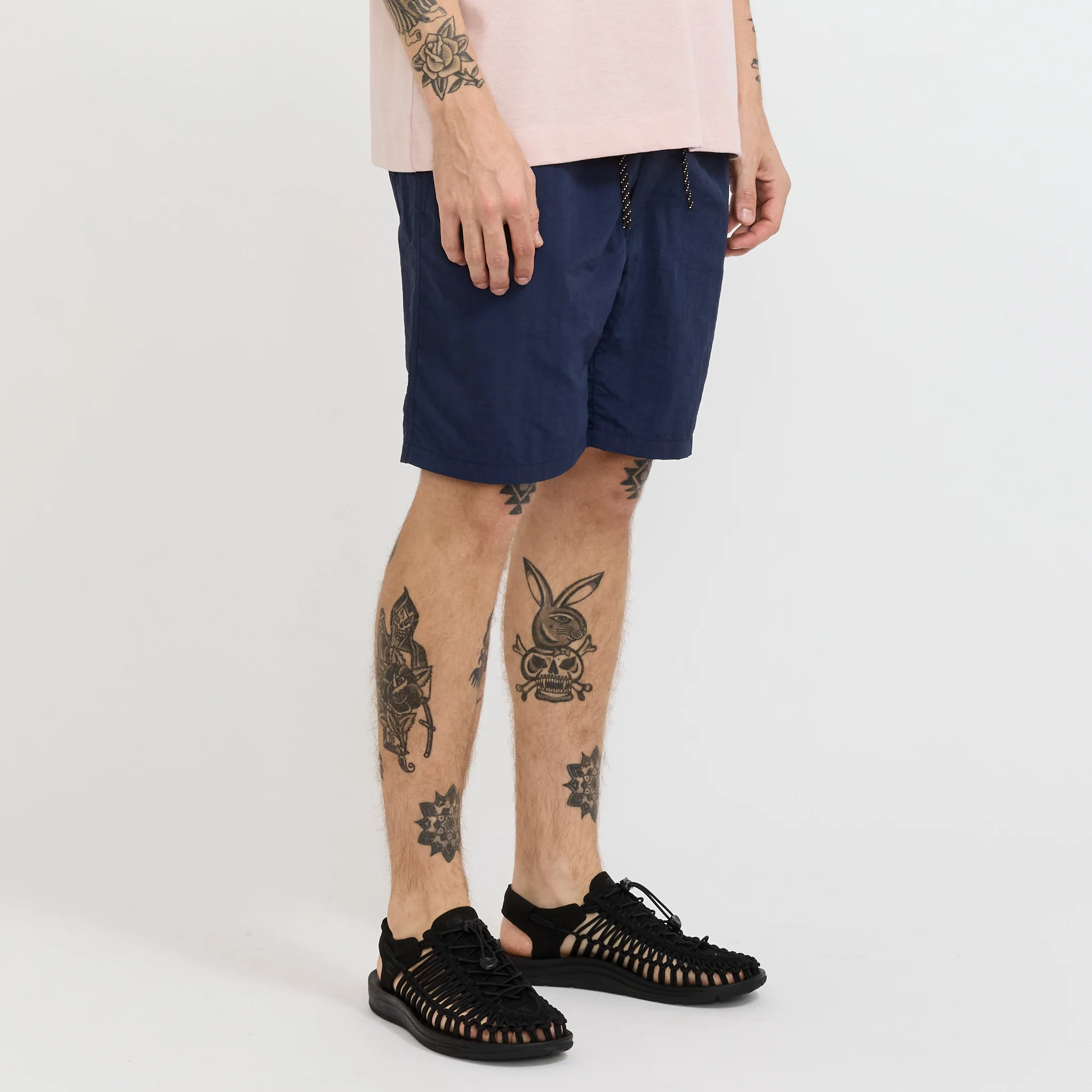 Nylon Tusser Easy Shorts Navy - Image 3