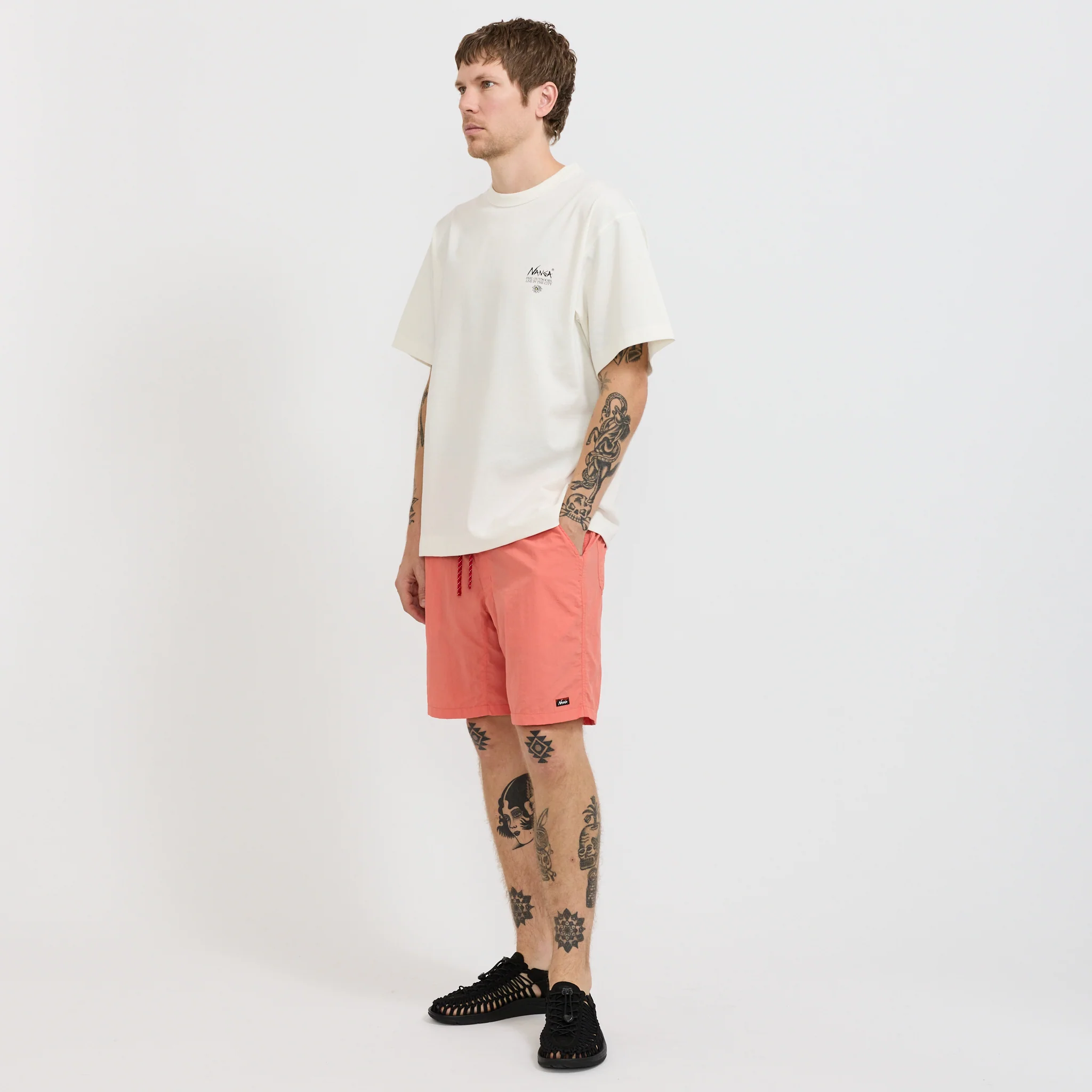 Nylon Tusser Easy Shorts Orange - Image 2