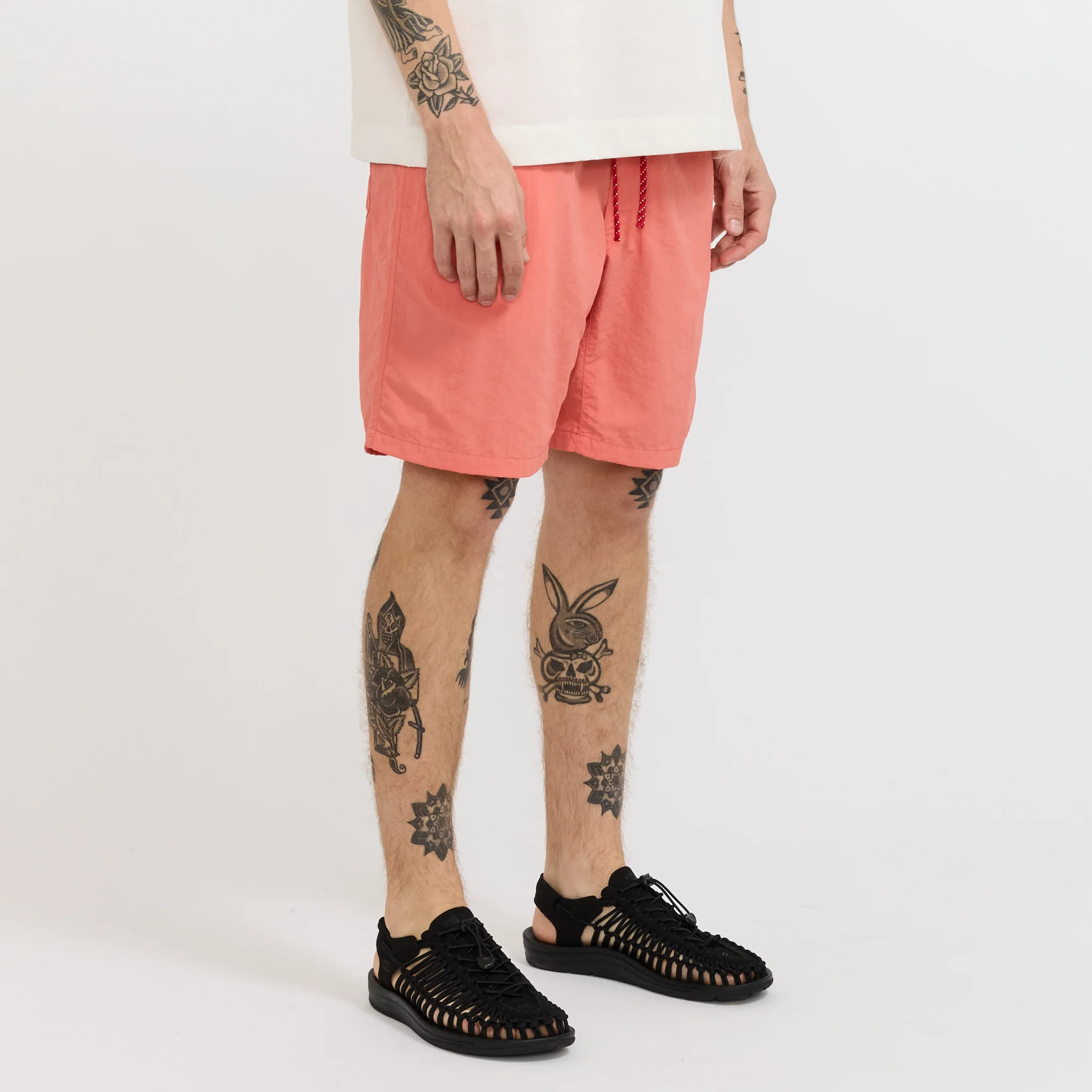 Nylon Tusser Easy Shorts Orange - Image 3