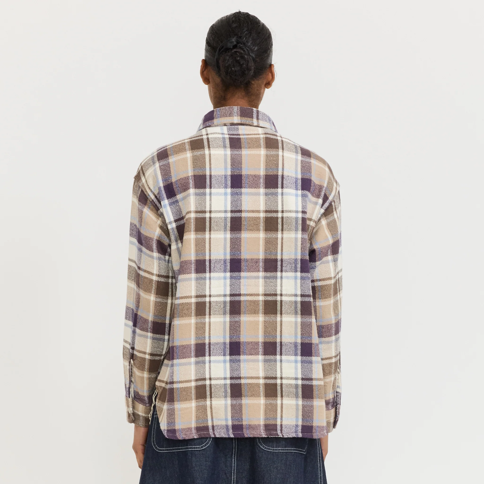 O.Boy Work Check Shirt Ivory - Image 4