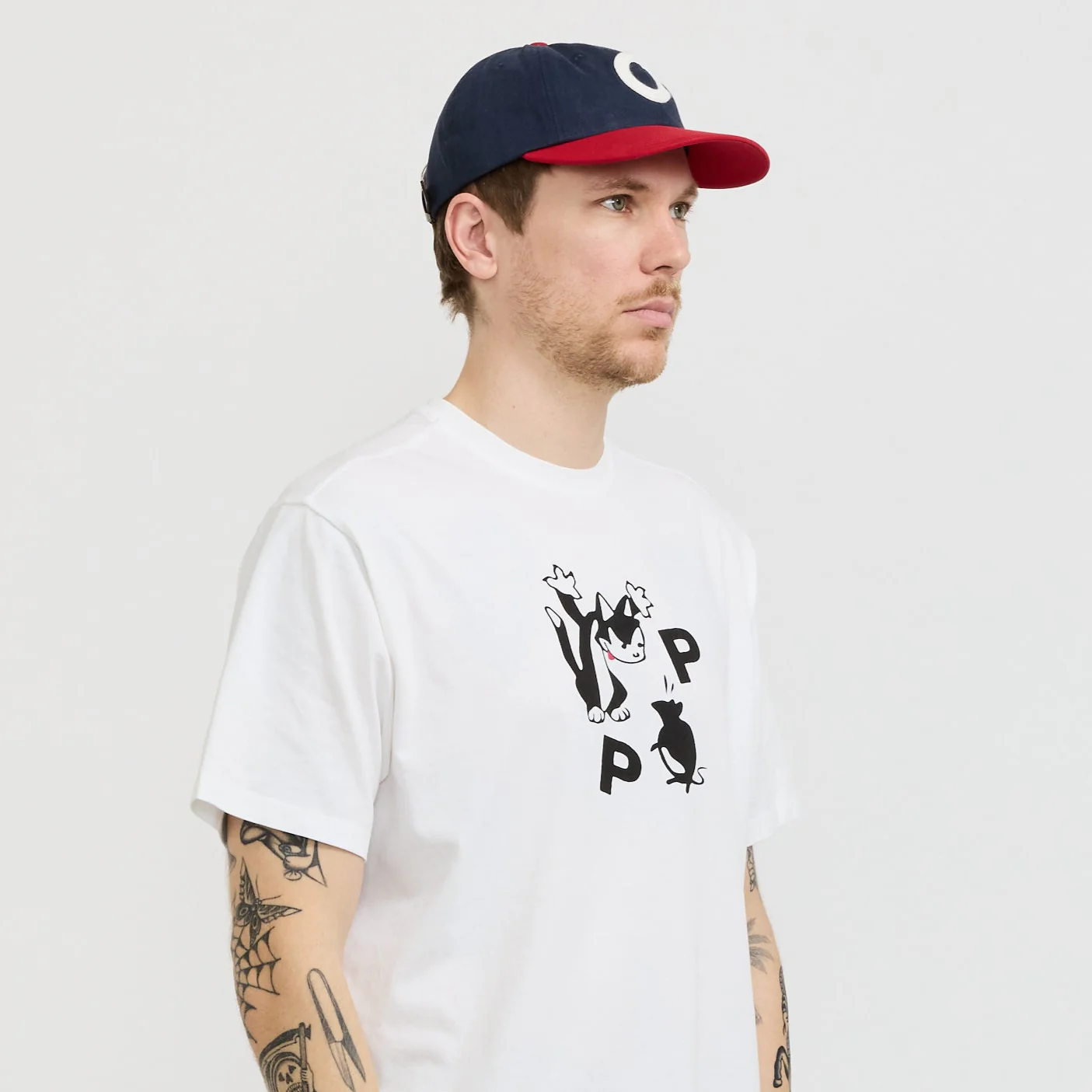 O Sixpanel Hat Navy/Goji Berry - Image 3