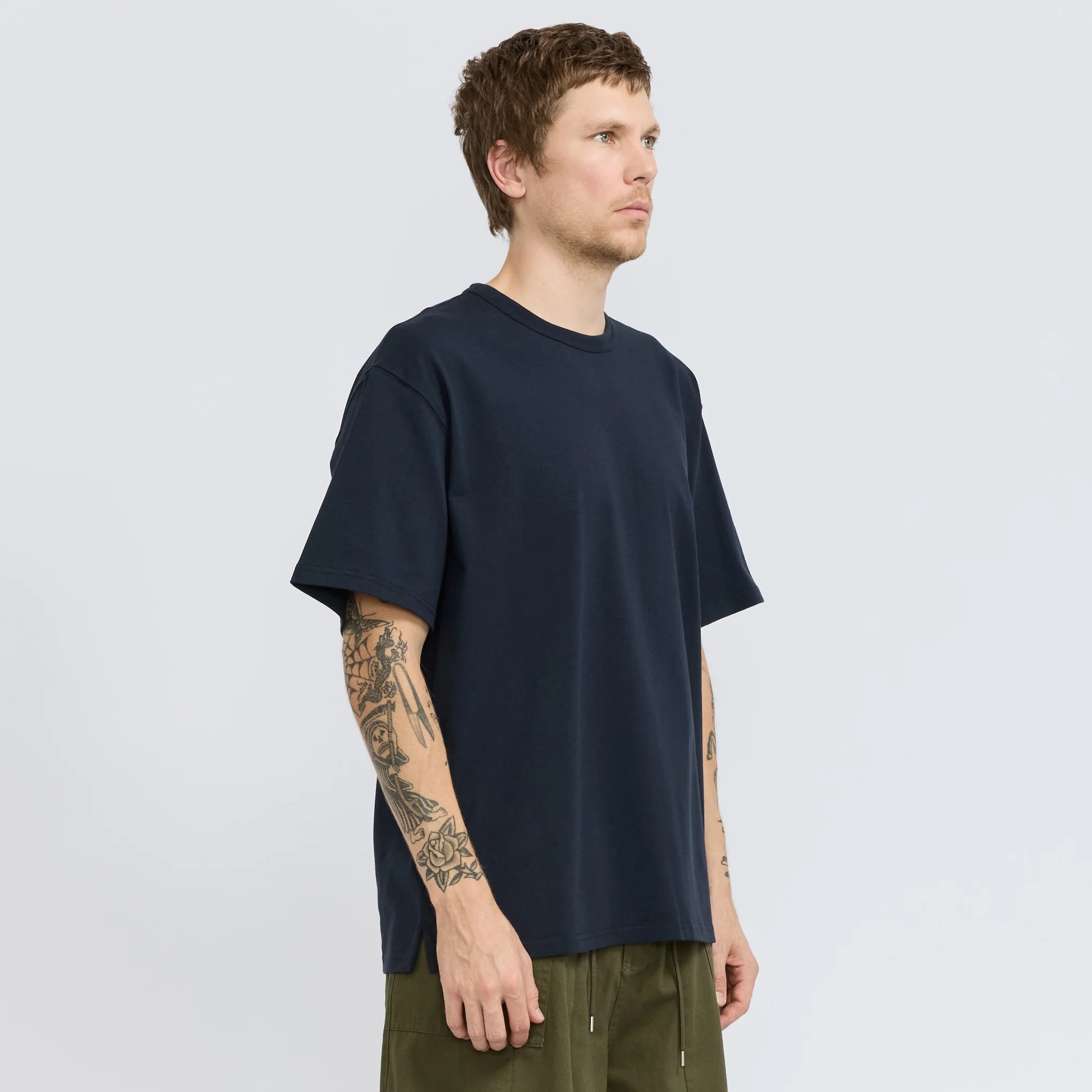 OG Double Rib Oversized Tee Navy - Image 6
