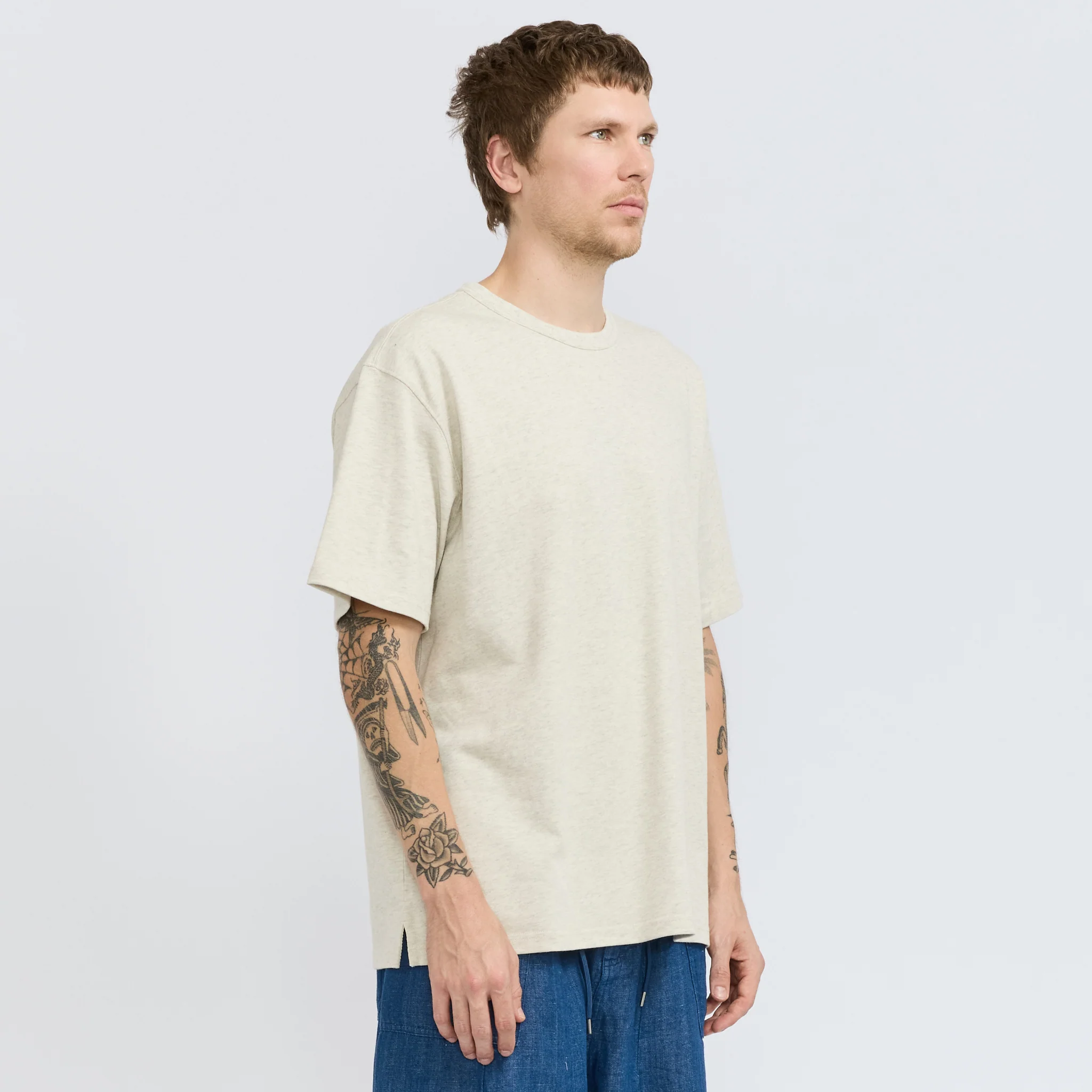 OG Double Rib Oversized Tee Oatmeal - Image 3
