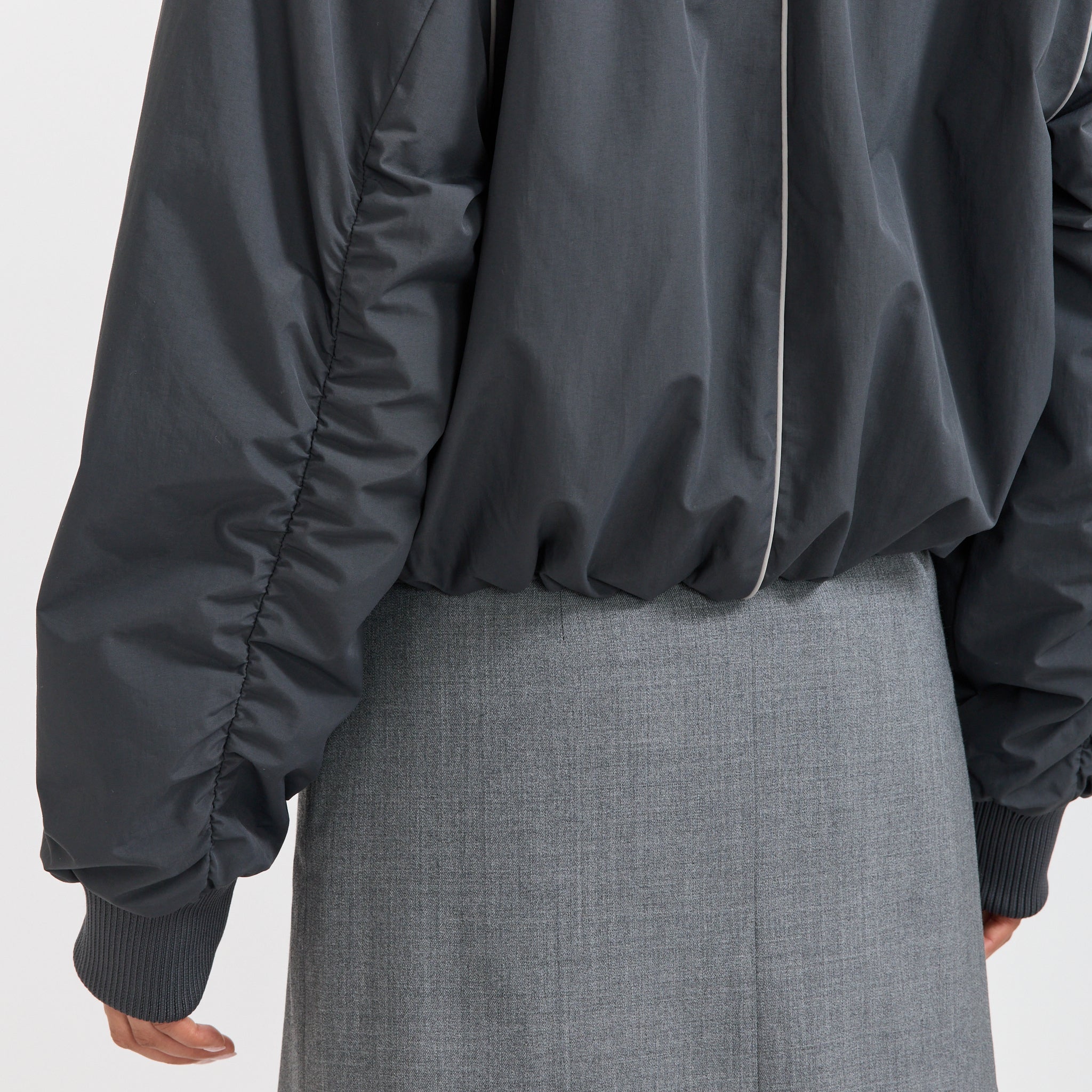 Ola Piping Bomber Jacket Asphalt - Image 8
