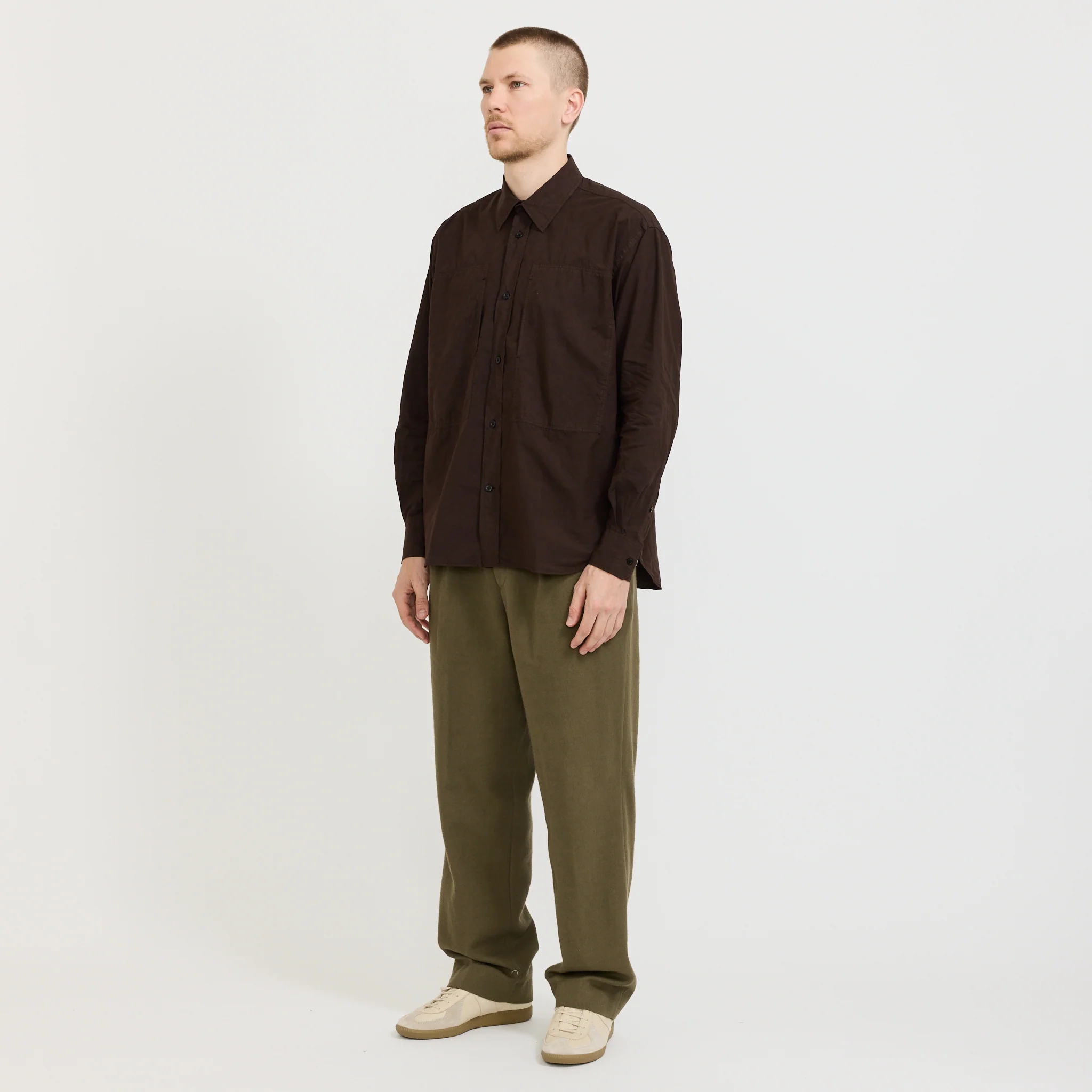 Ole Fatigue Cotton Tencel Shirt Espresso - Image 2