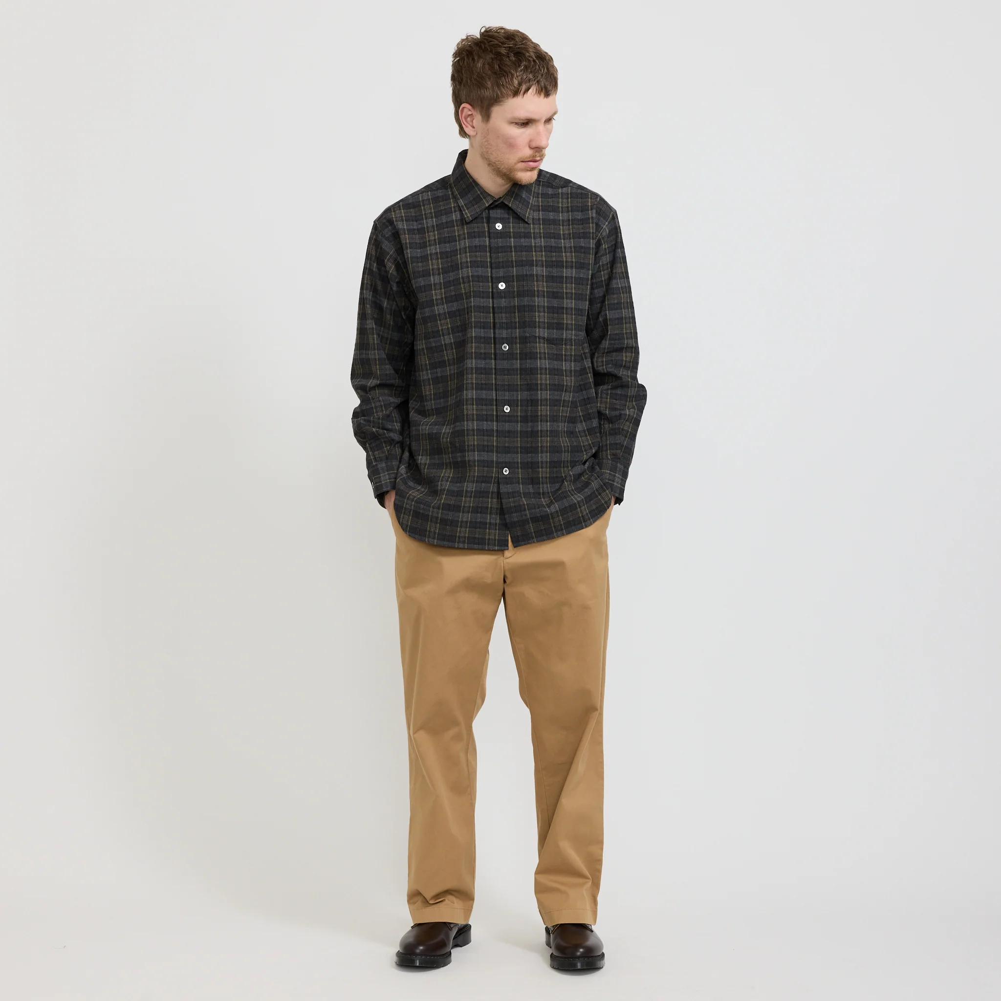 Ole Oversized Wool Check Shirt - Image 2