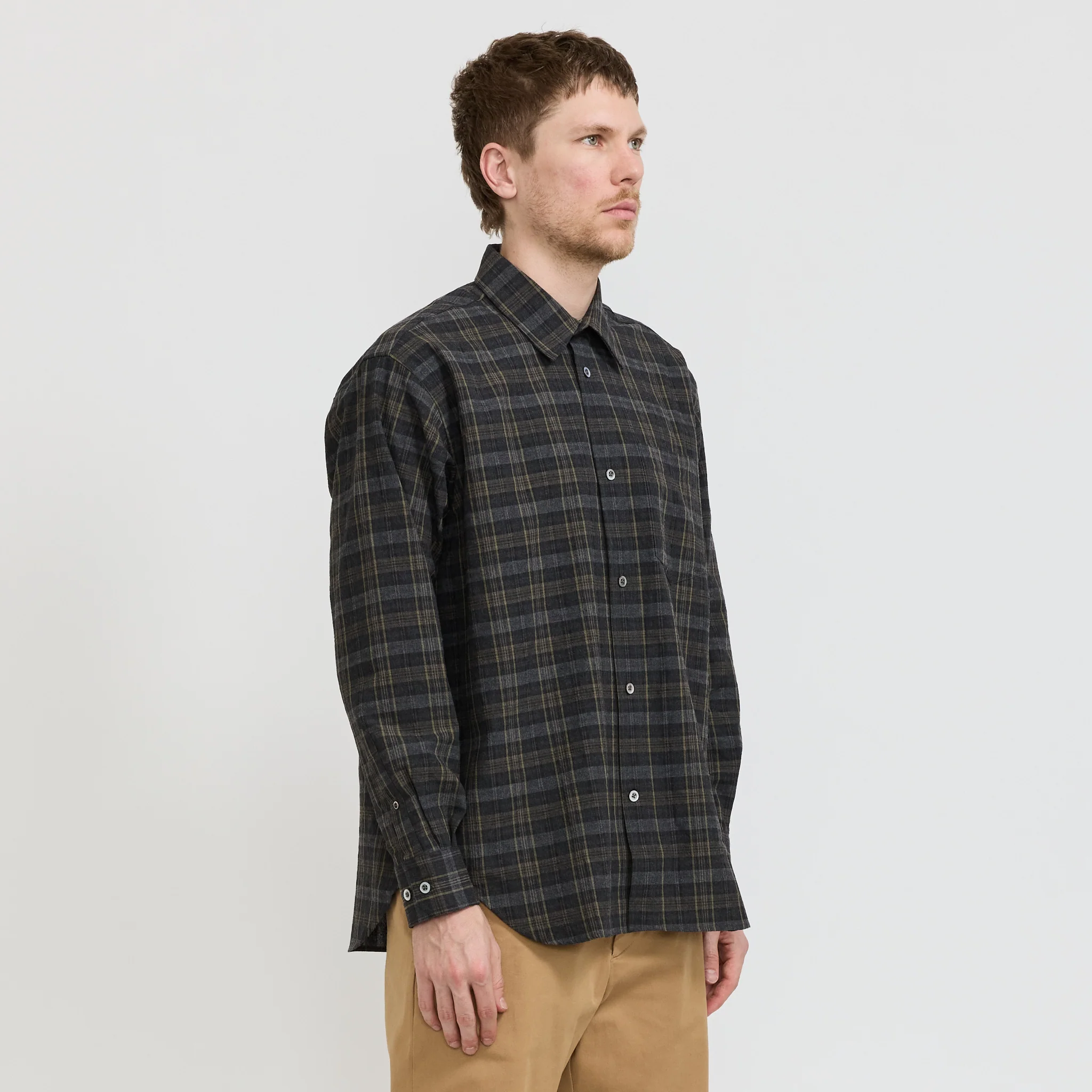 Ole Oversized Wool Check Shirt - Image 3