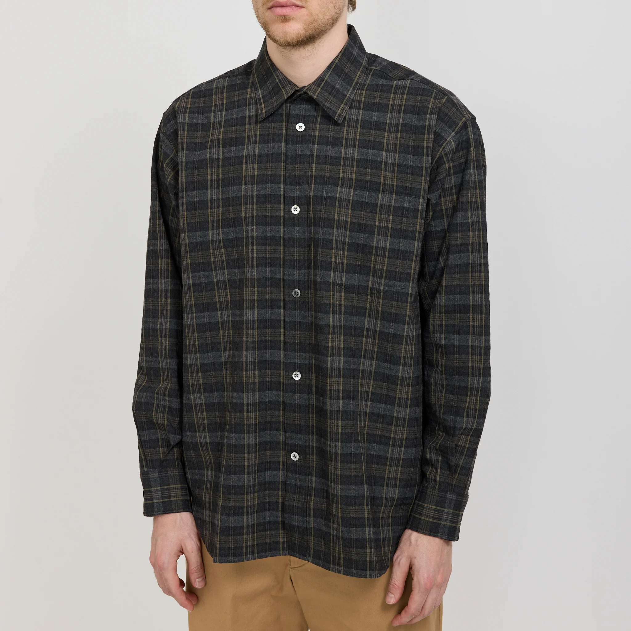 Ole Oversized Wool Check Shirt - Image 5