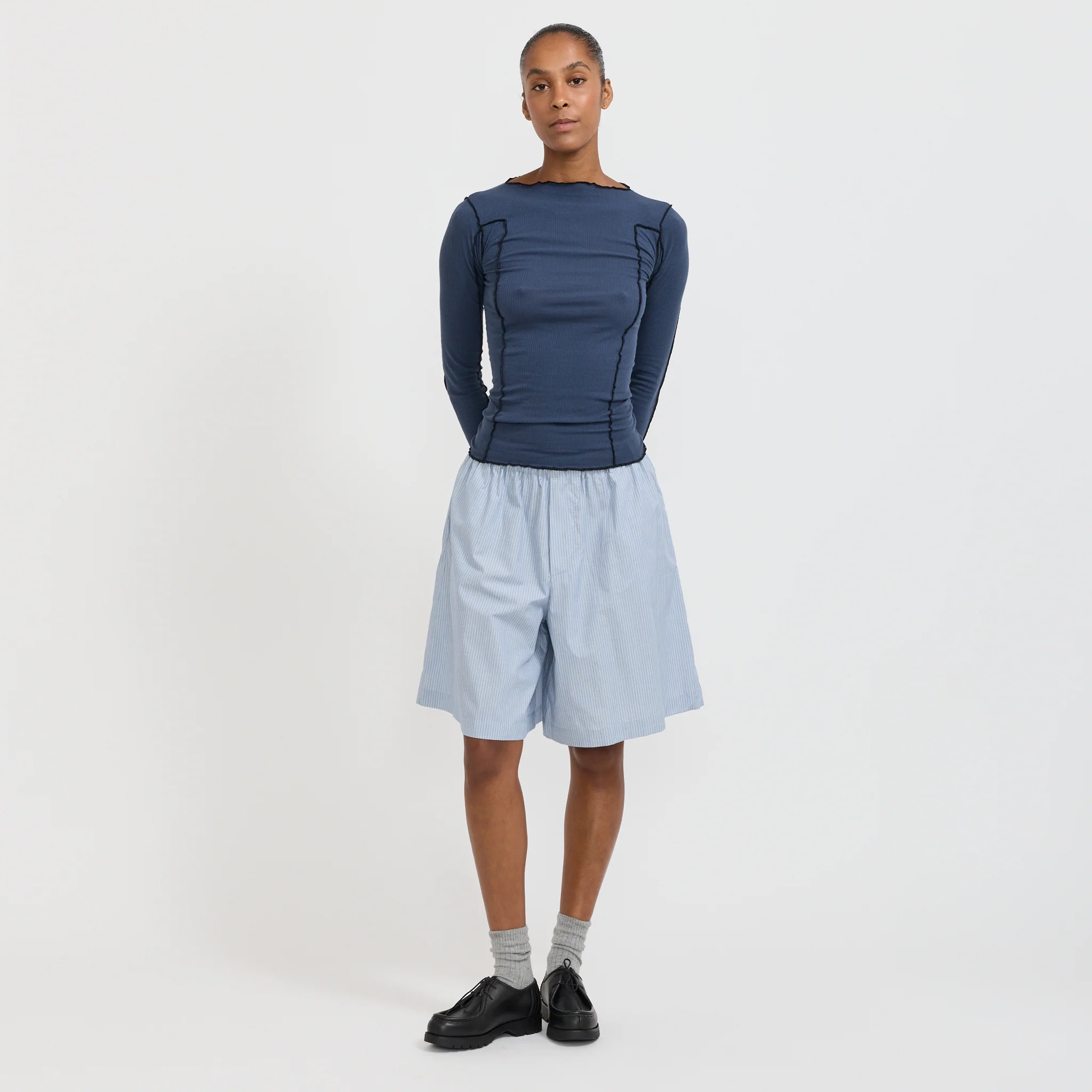 Omato Long Sleeve Tee Preston Blue - Image 2