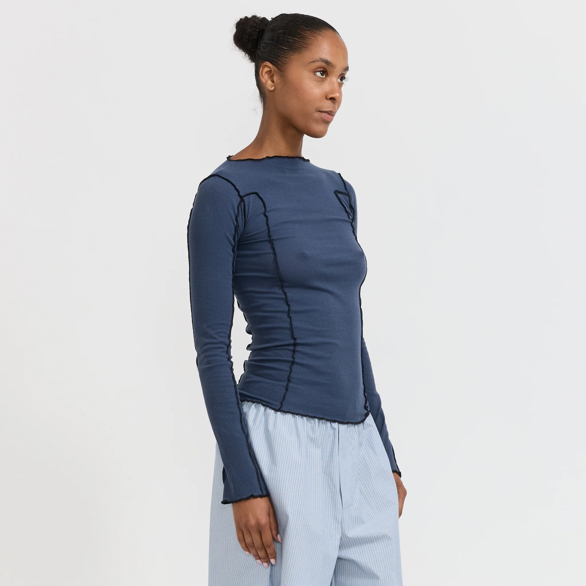 Omato Long Sleeve Tee Preston Blue - Image 3