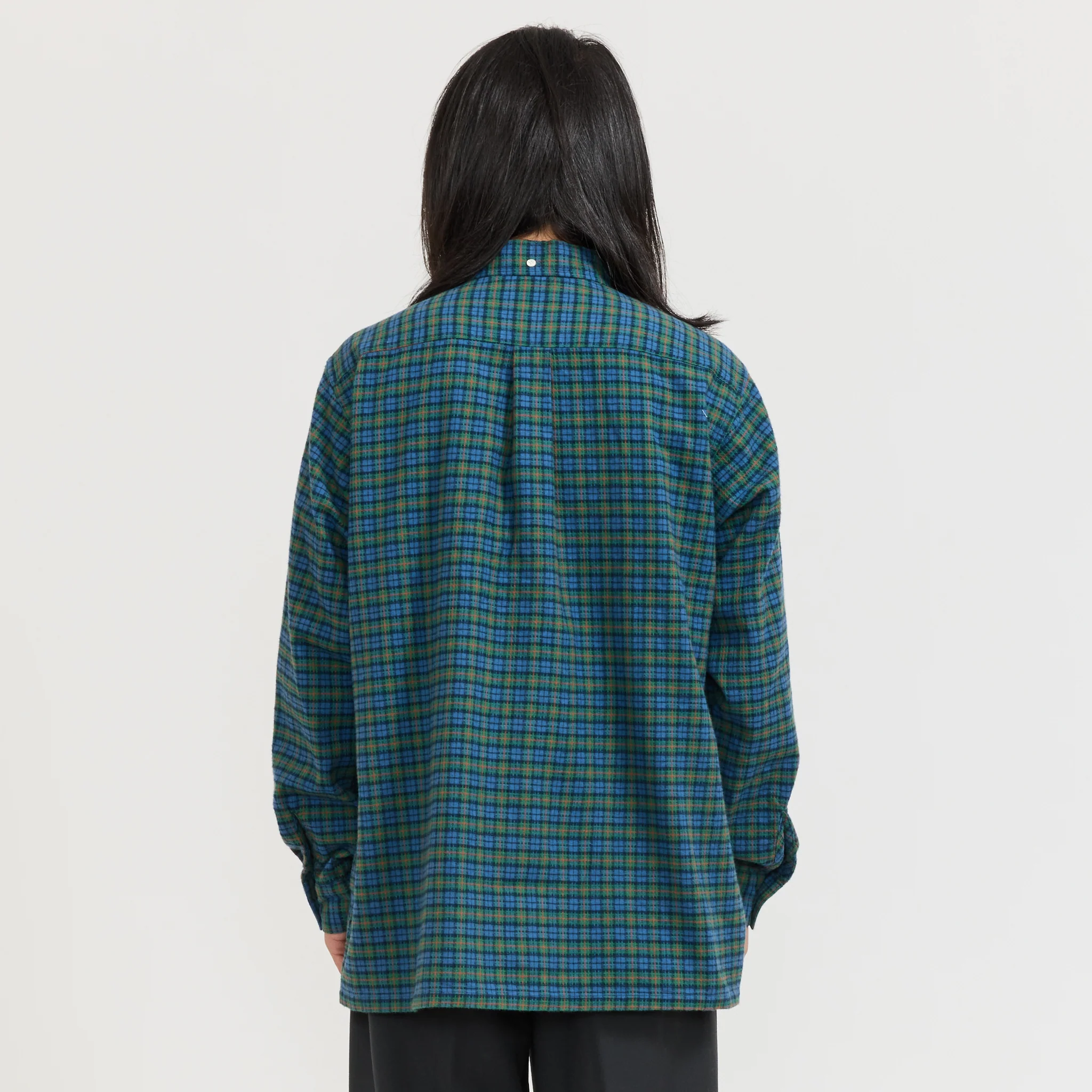 Open B.D. Dobby Plaid Blue Plaid - Image 4