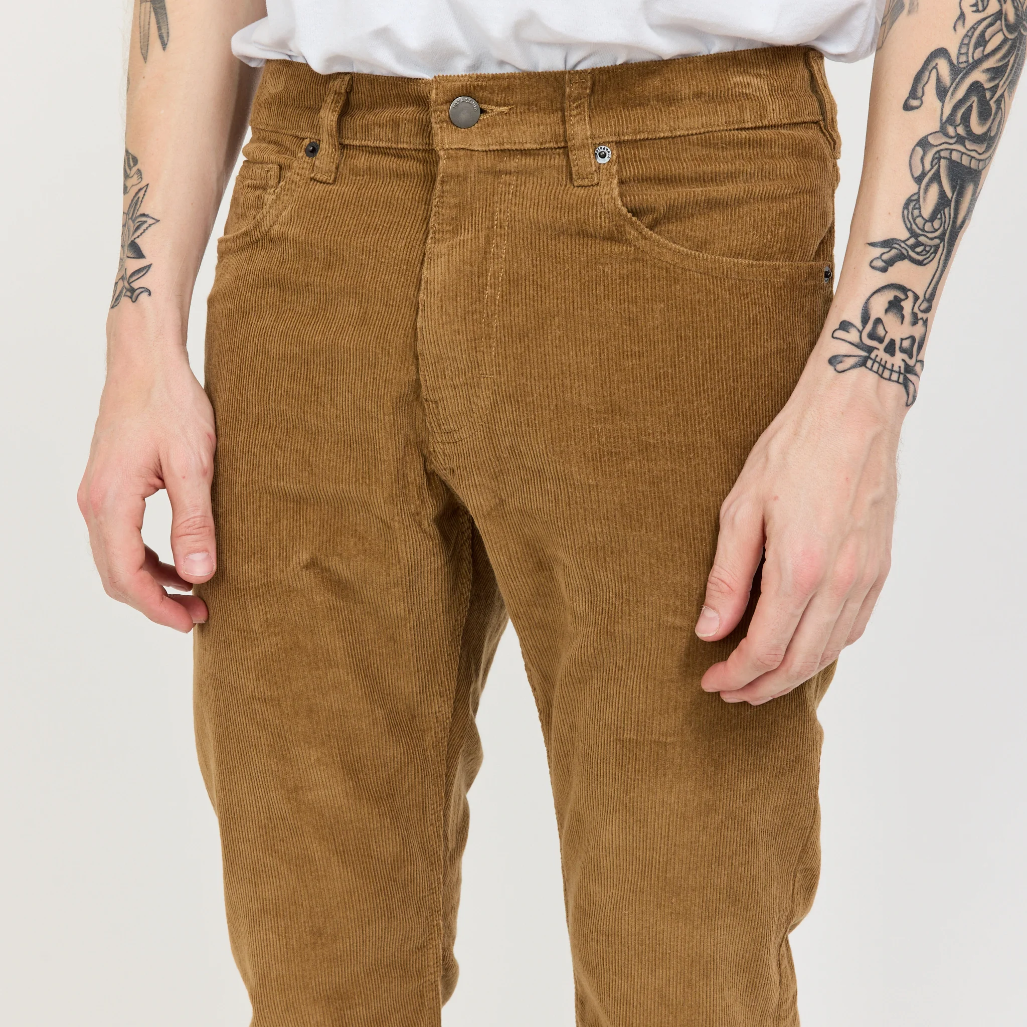 Organic Cotton Corduroy Jeans - Reg Coriander Brown - Image 5