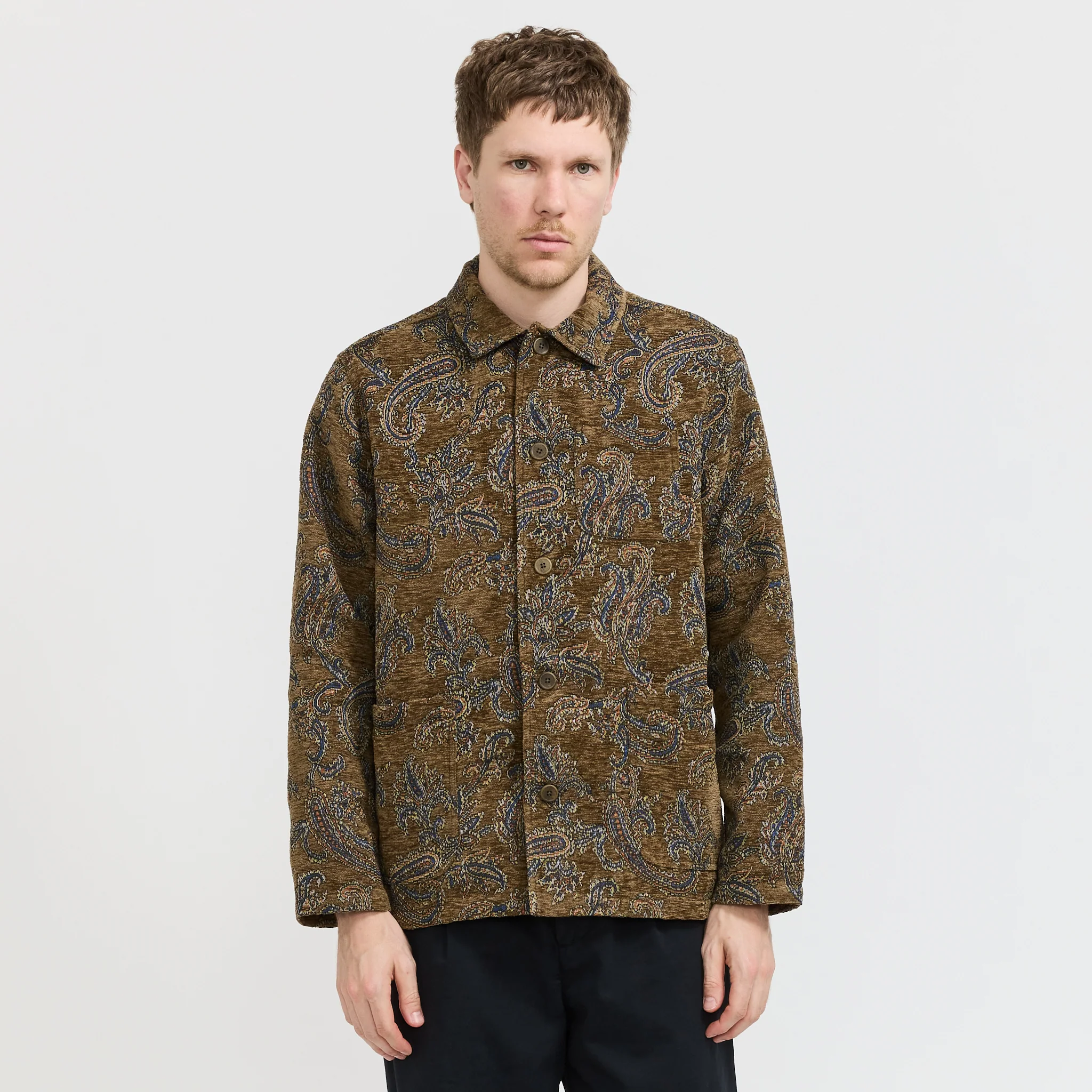 Ormiston Jacket Olive Paisley Jacquard - Image 3