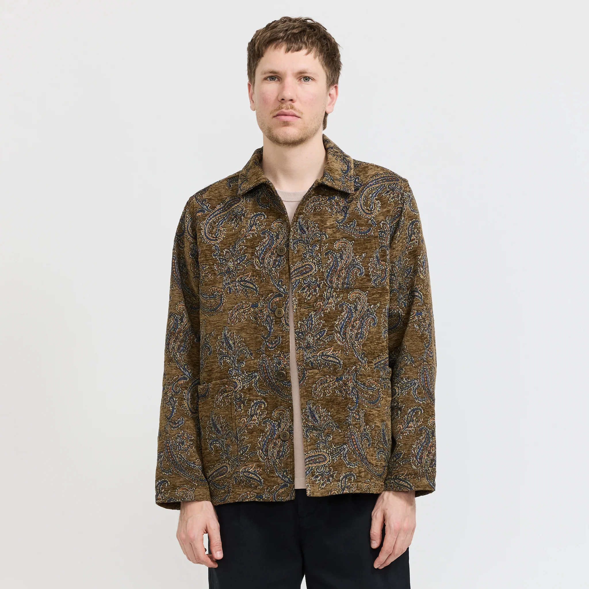 Ormiston Jacket Olive Paisley Jacquard - Image 6